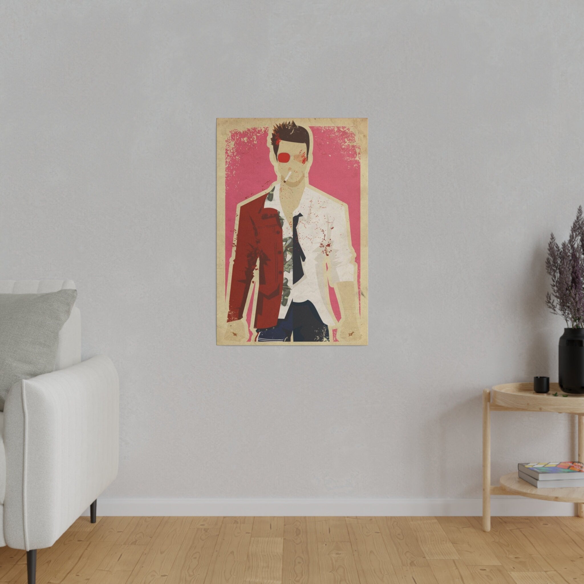 Fight Club Tyler Durden Abstract Custom Canvas Wall Print