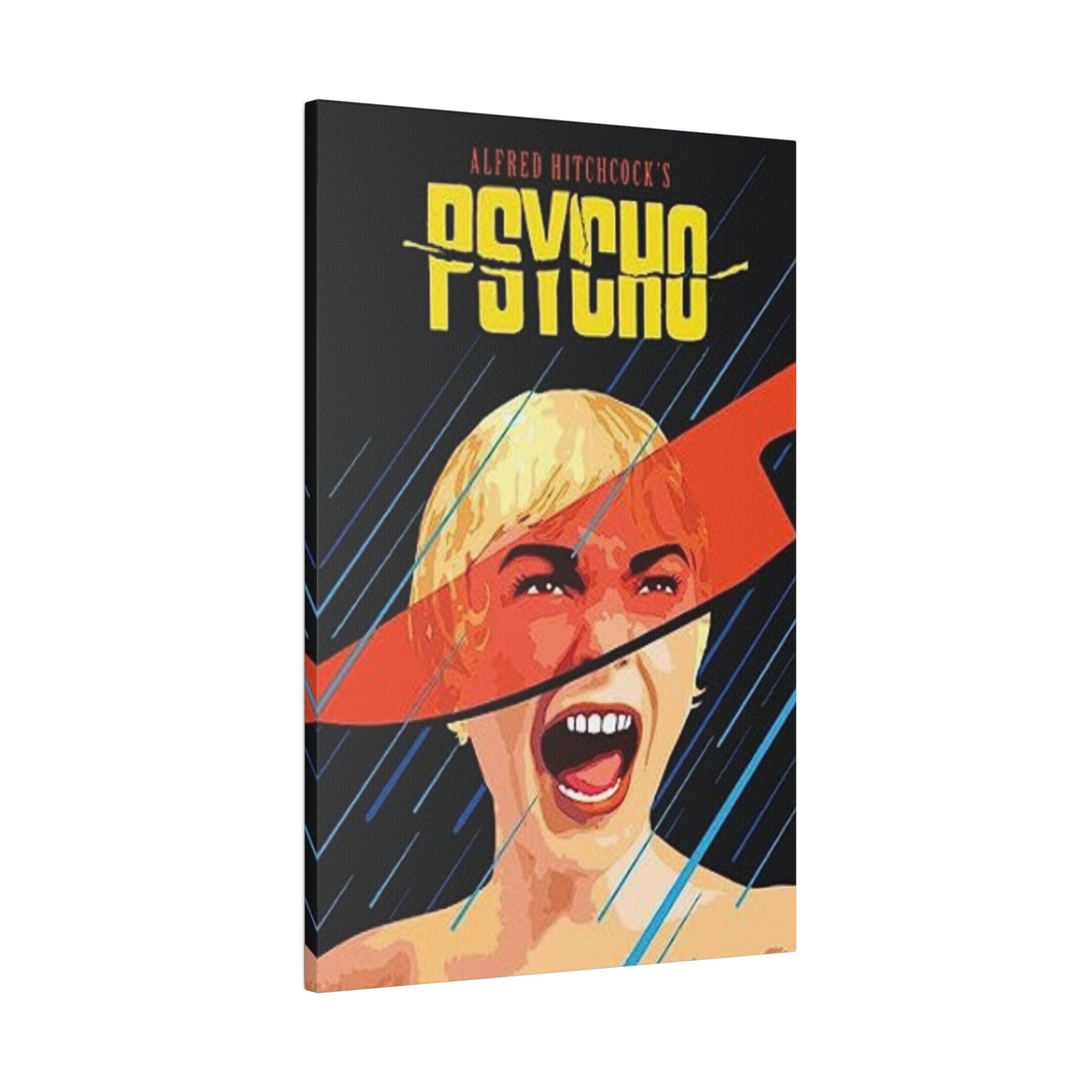 Alfred Hitchcock's Psycho Vintage Movie Poster Custom Canvas Wall Print