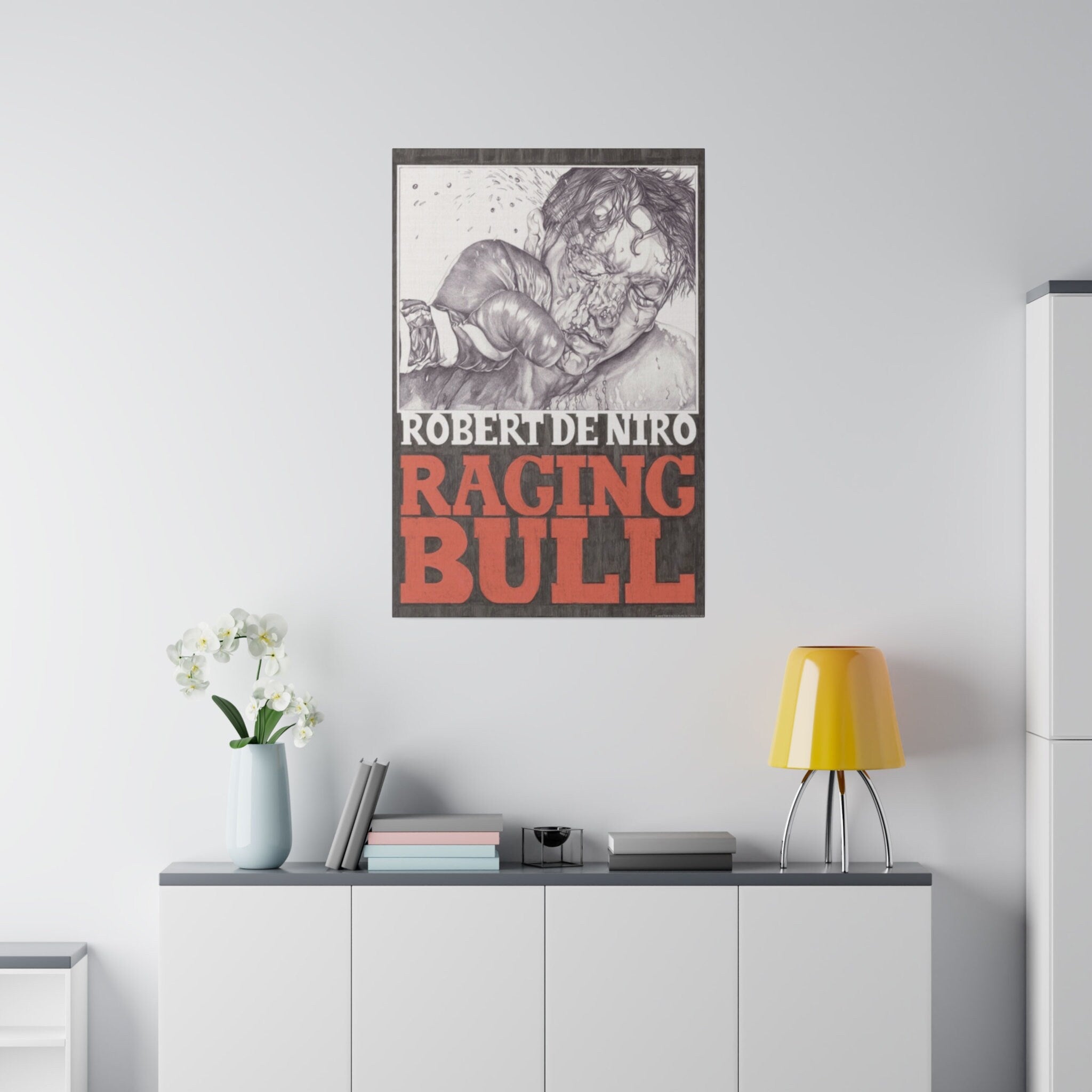 Raging Bull Sketched Poster Custom Canvas Wall Print
