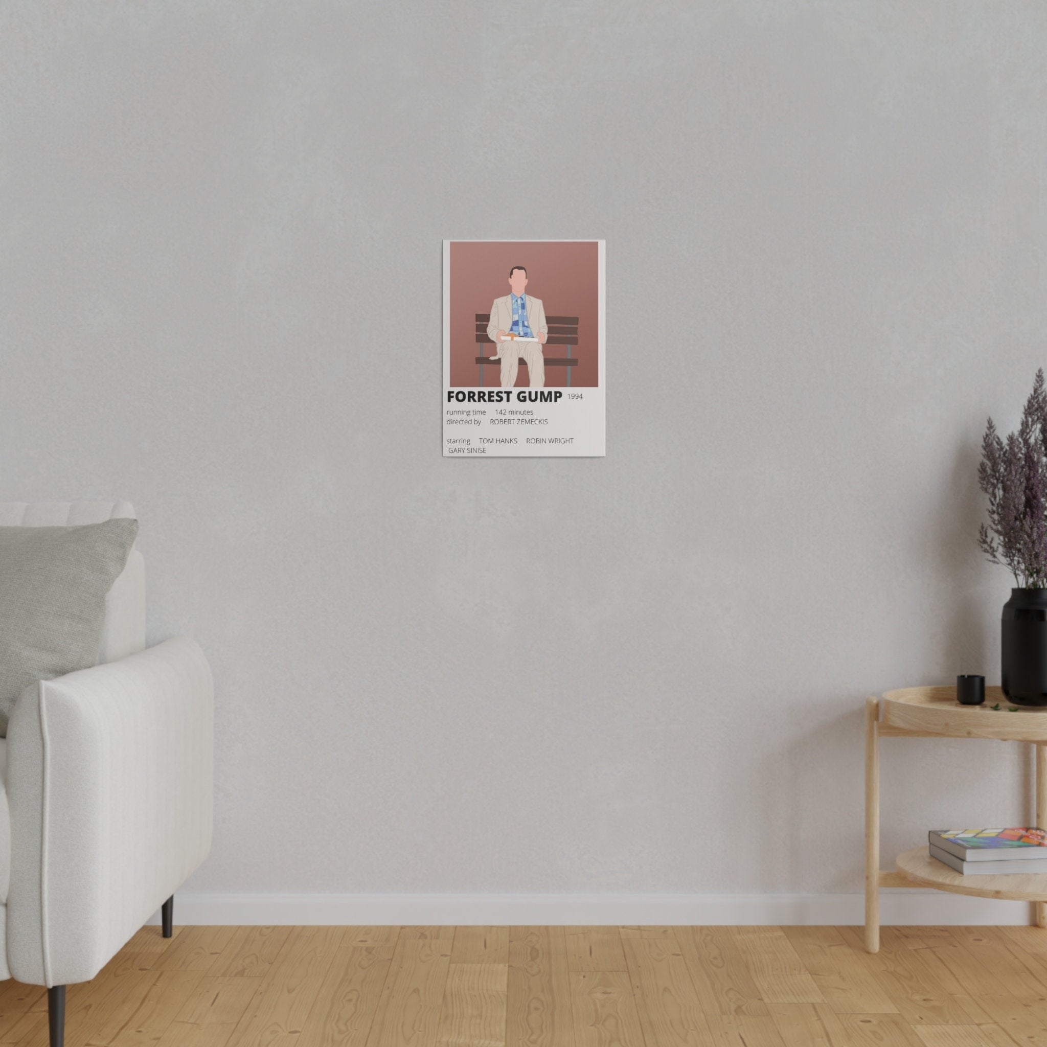 Forrest Gump Minimalist Movie Poster Custom Canvas Wall Print