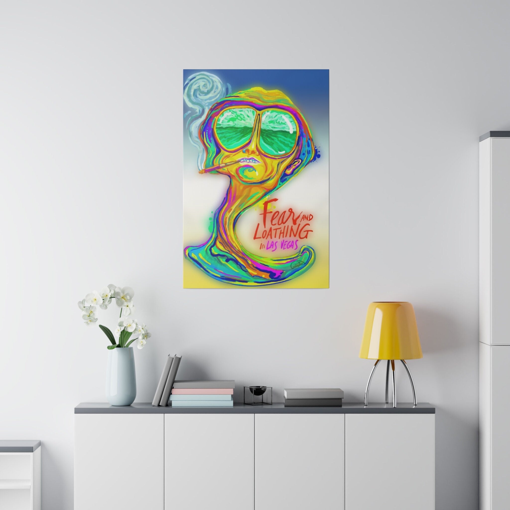 Fear and Loathing In Las Vegas Psychedelic Movie Poster Custom Canvas Wall Print