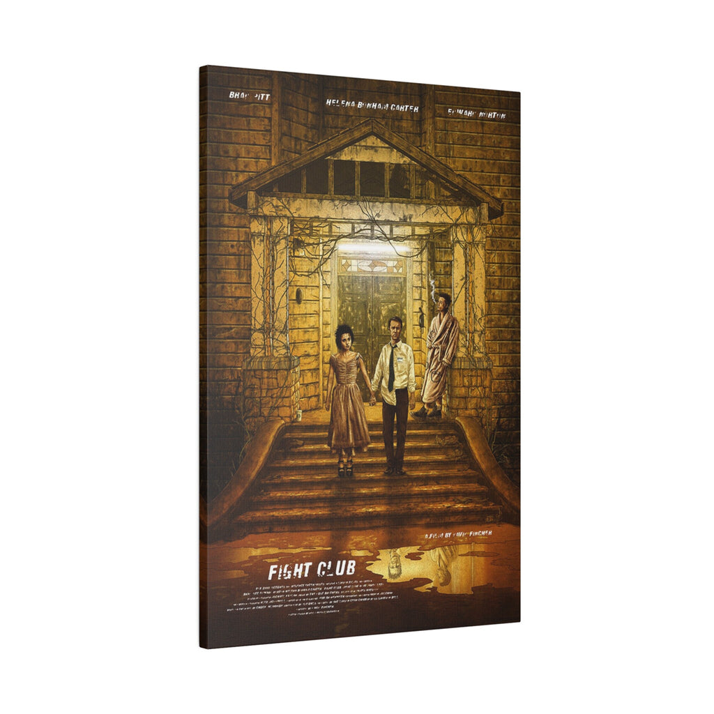 Fight Club Animated Movie Poster Custom Canvas Wall Print
