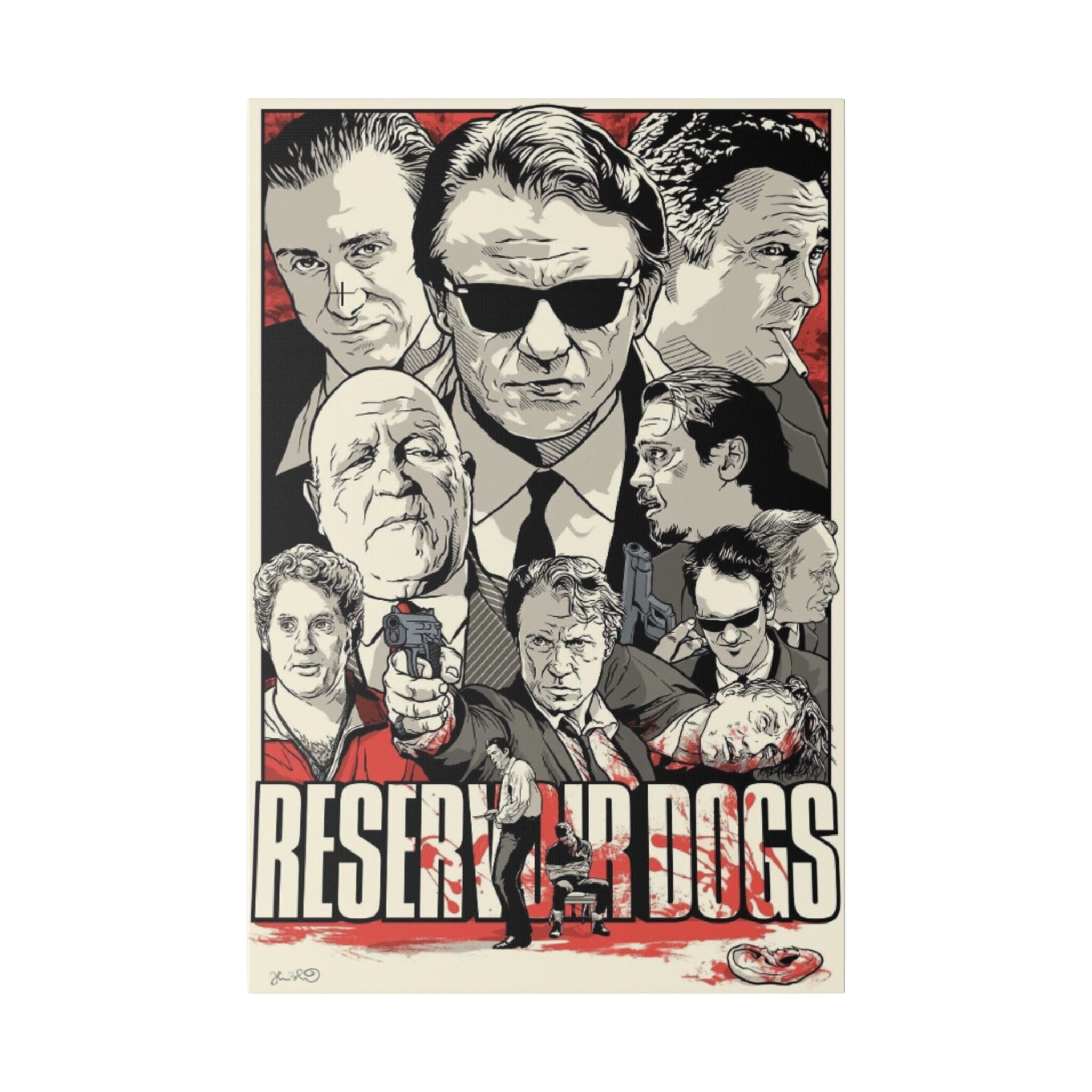 Reservoir Dogs Animated Movie Poster Custom Canvas Wall Print