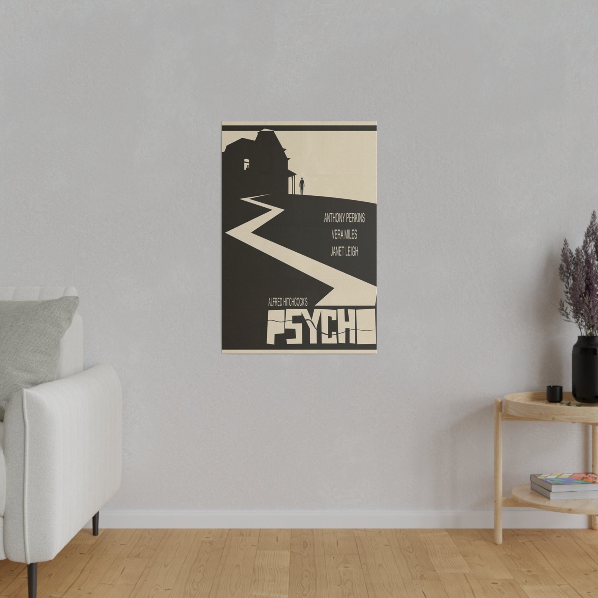 Alfred Hitchcock's Psycho Alternate Movie Poster Custom Canvas Wall Print