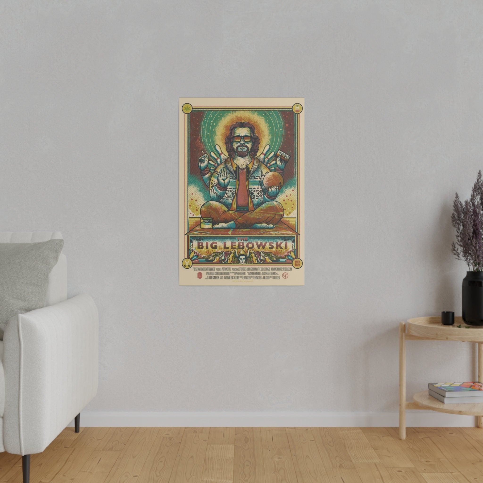 The Big Lebowski Zen Movie Poster Custom Canvas Wall Print