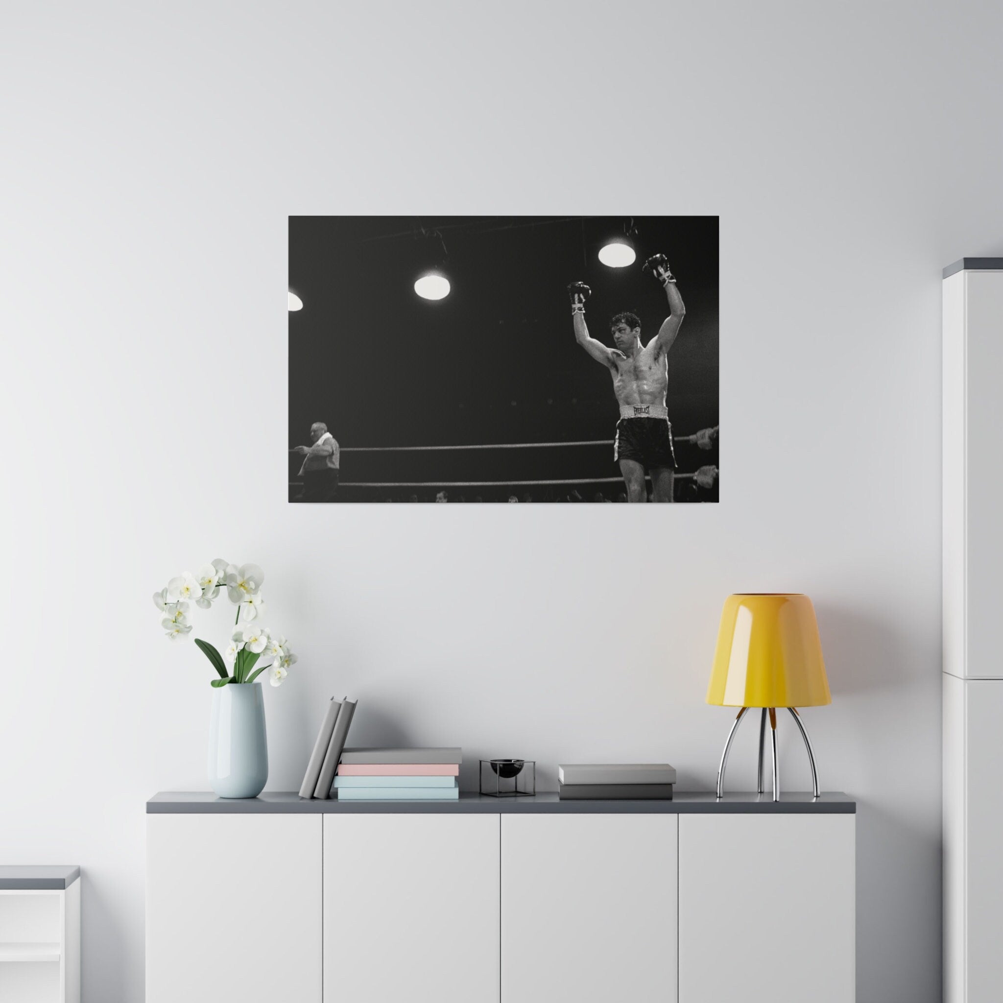 Raging Bull B/W Scene Deniro Custom Canvas Wall Print