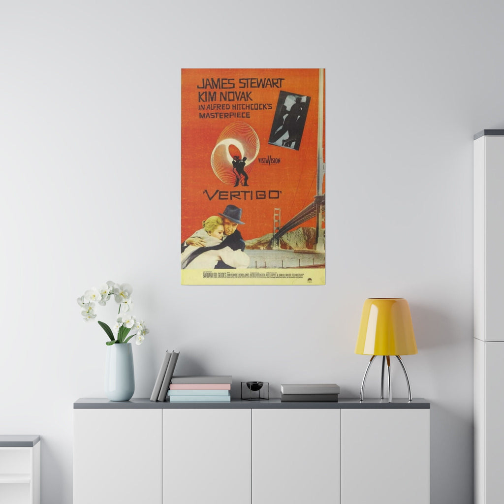Alfred Hitchcock's Vertigo Vintage Movie Poster Custom Canvas Wall Print