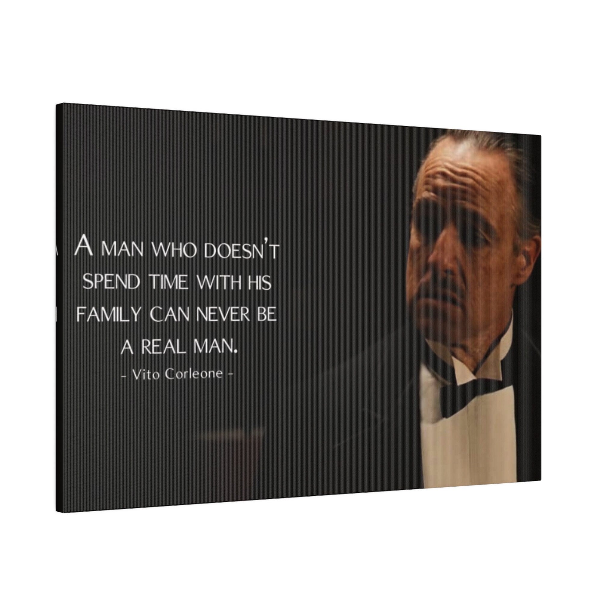 The Godfather A Real Man Quote Custom Canvas Wall Print