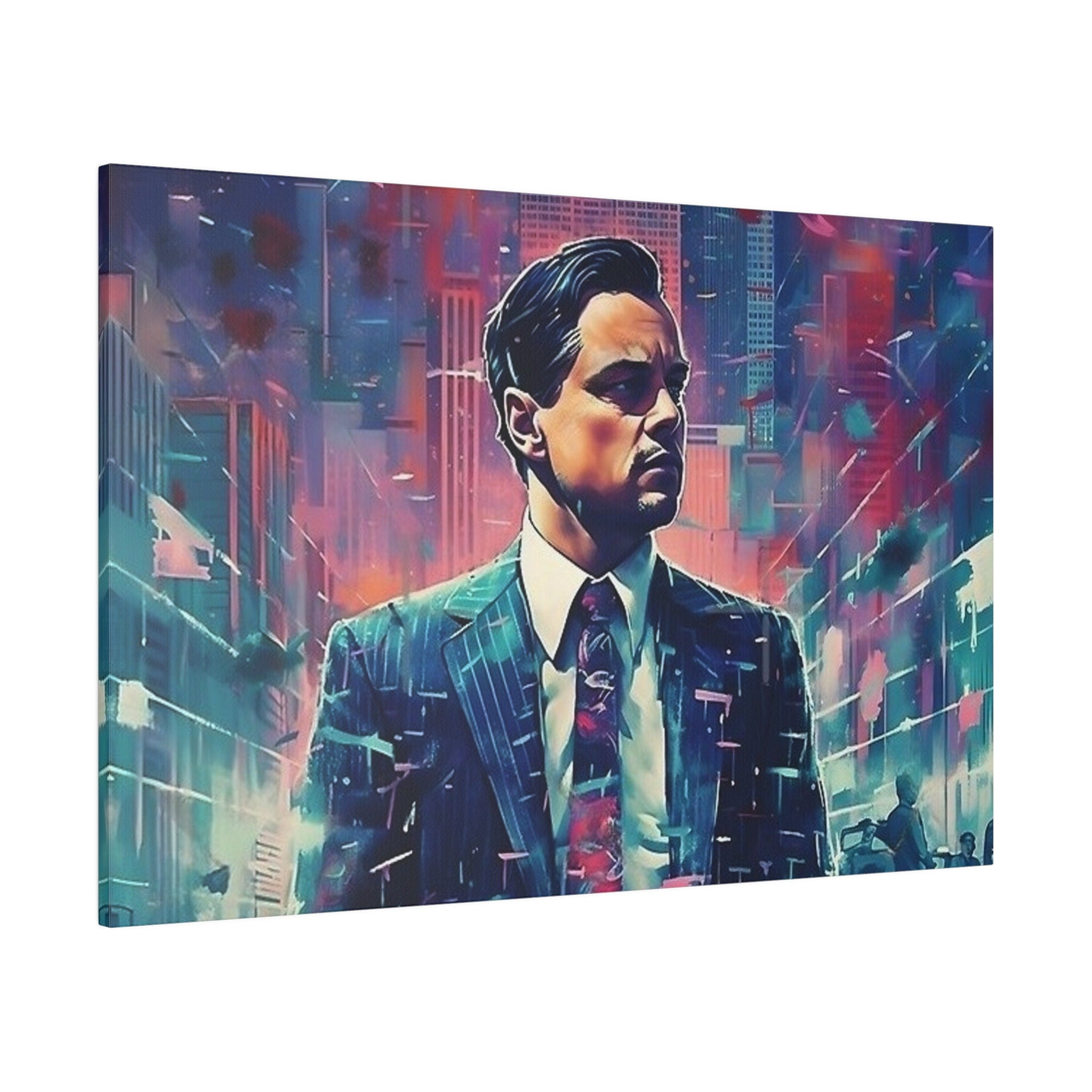 The Wolf Of Wall Street Jordan Belfort Abstract Custom Canvas Wall Print