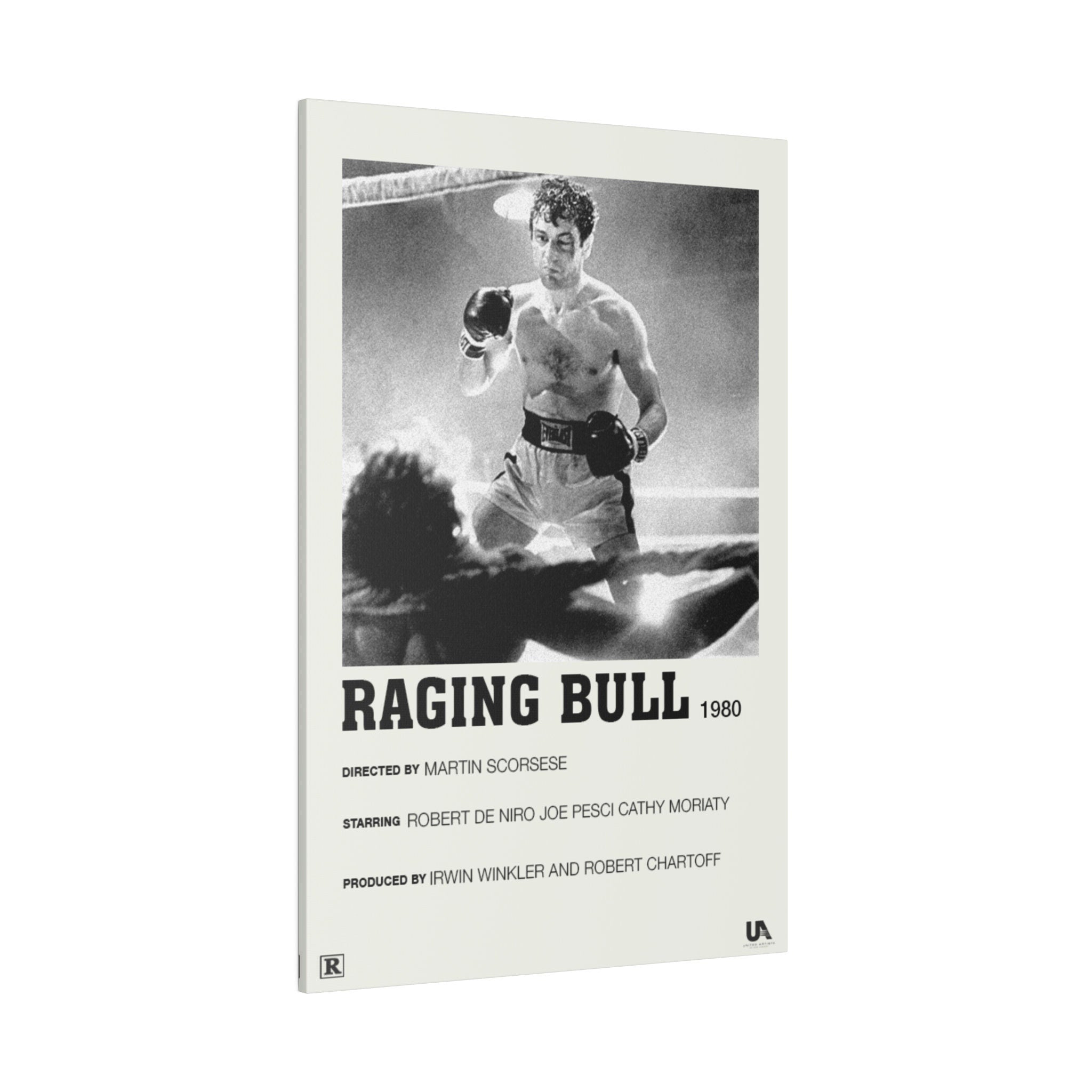 Raging Bull Minimalist Movie Poster Custom Canvas Wall Print