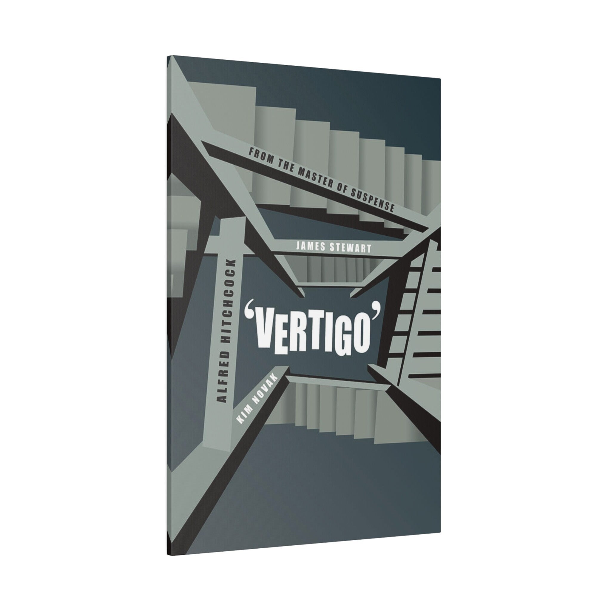Alfred Hitchcock's Vertigo Alternate Movie Poster Custom Canvas Wall Print