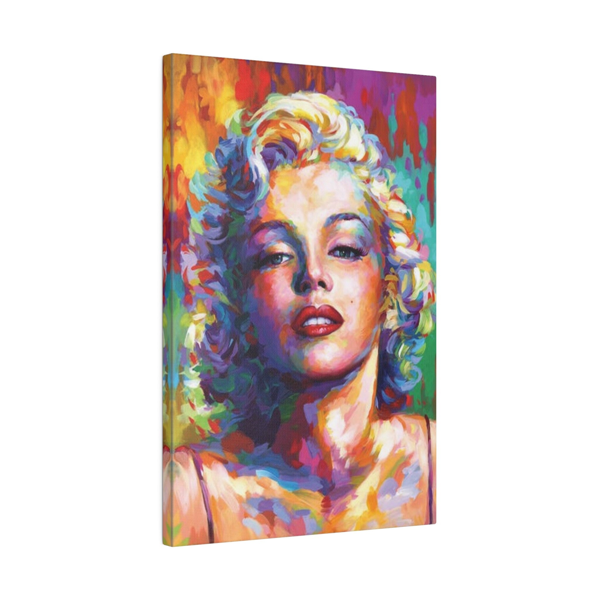 Marilyn Monroe Art Color Painting Custom Canvas Wall Print