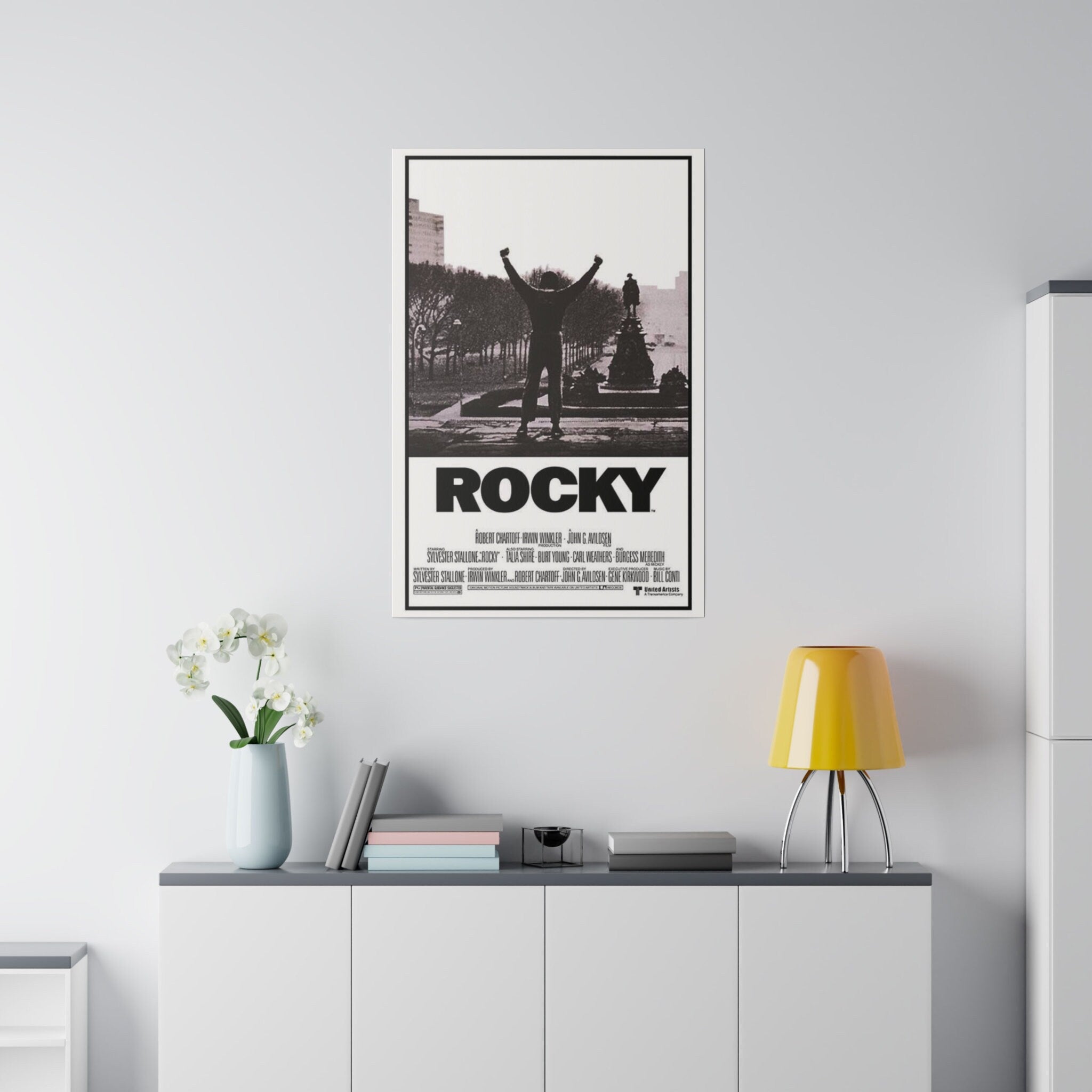 Rocky B/W Movie Poster Custom Canvas Wall Print