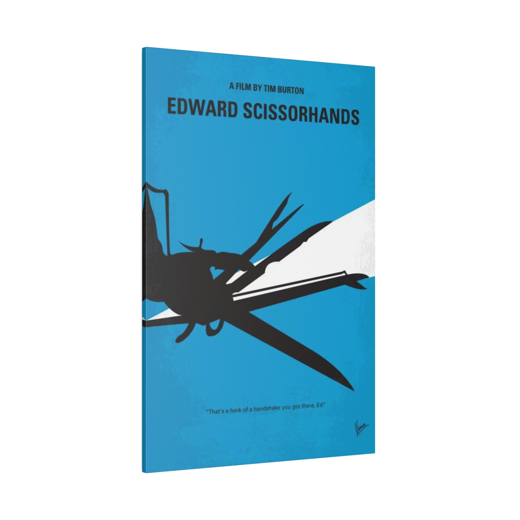 Edward Scissorhands Minimalist Movie Poster Canvas Wall Print