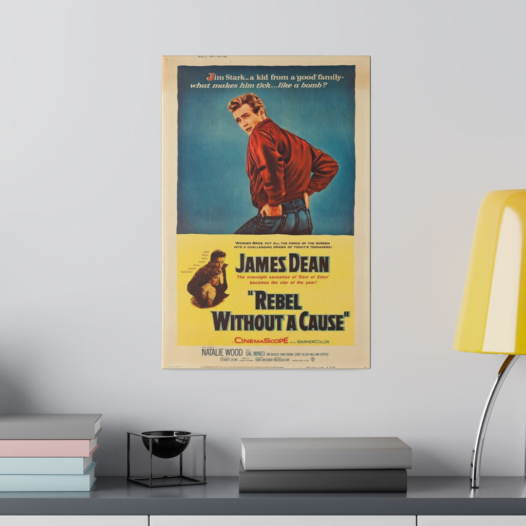 James Dean Rebel Without A Cause Vintage Movie Poster Custom Canvas Wall Print