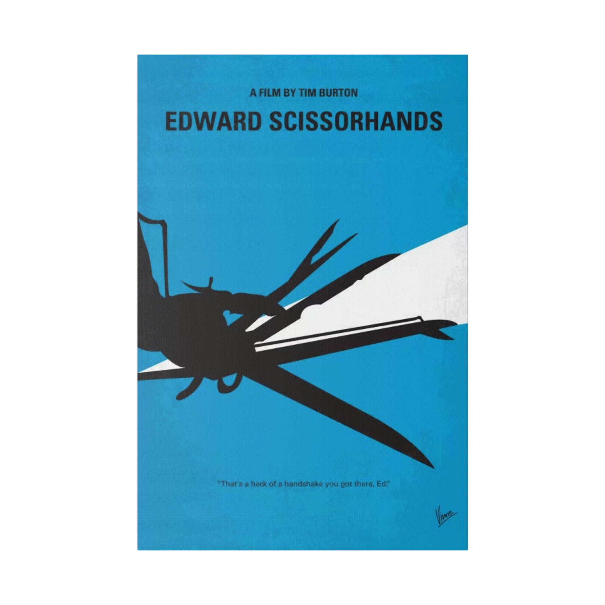 Edward Scissorhands Minimalist Movie Poster Canvas Wall Print