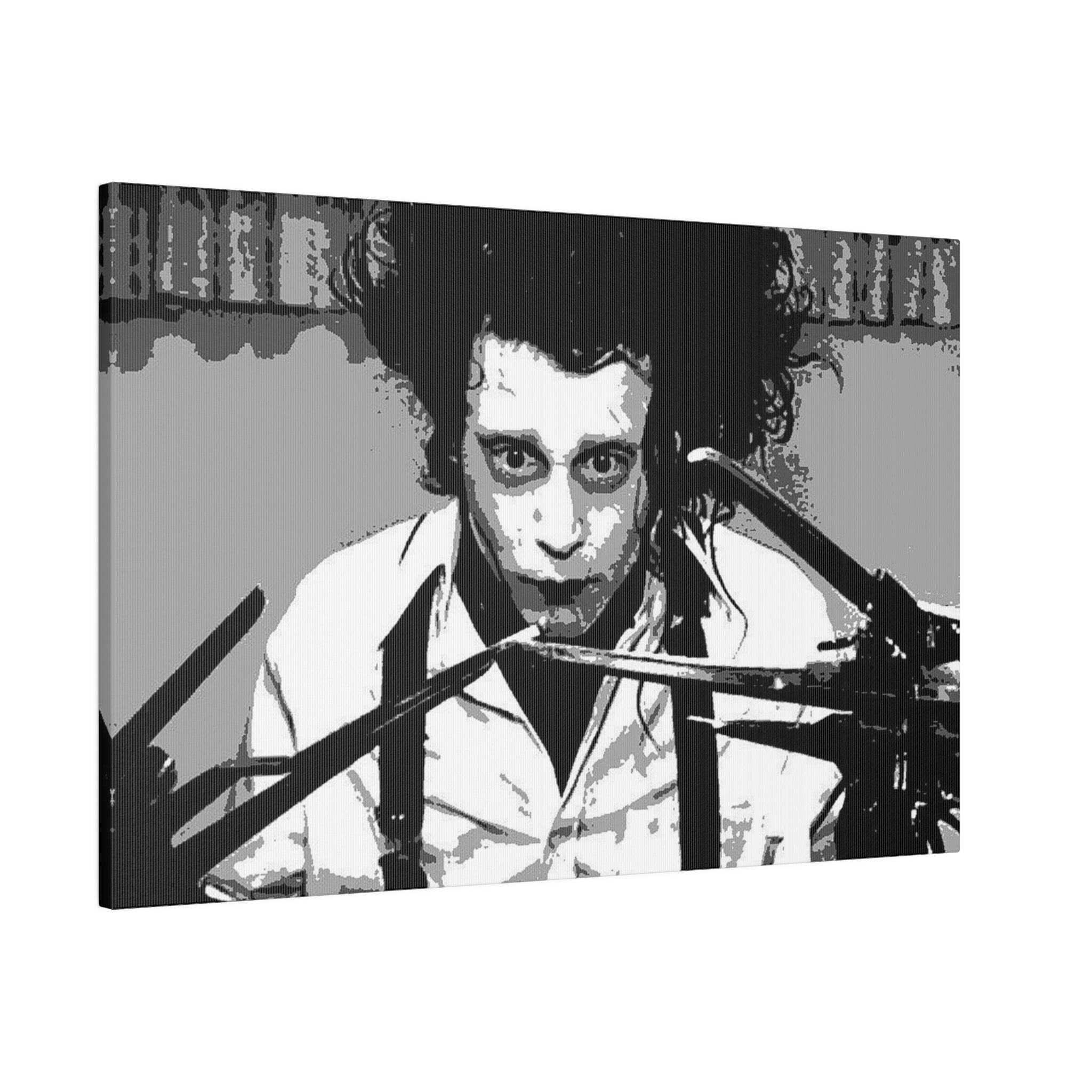 Edward Scissorhands B/W Abstract Custom Canvas Wall Print