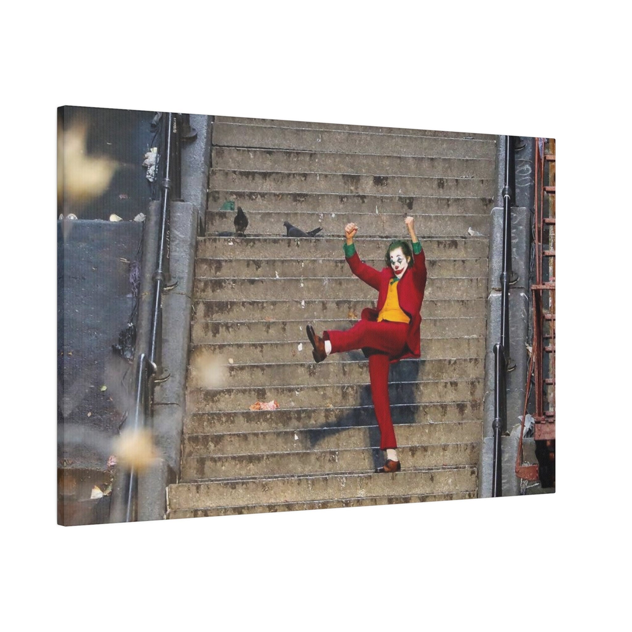 Joker Stairs Dance Color Photograph Custom Canvas Wall Print
