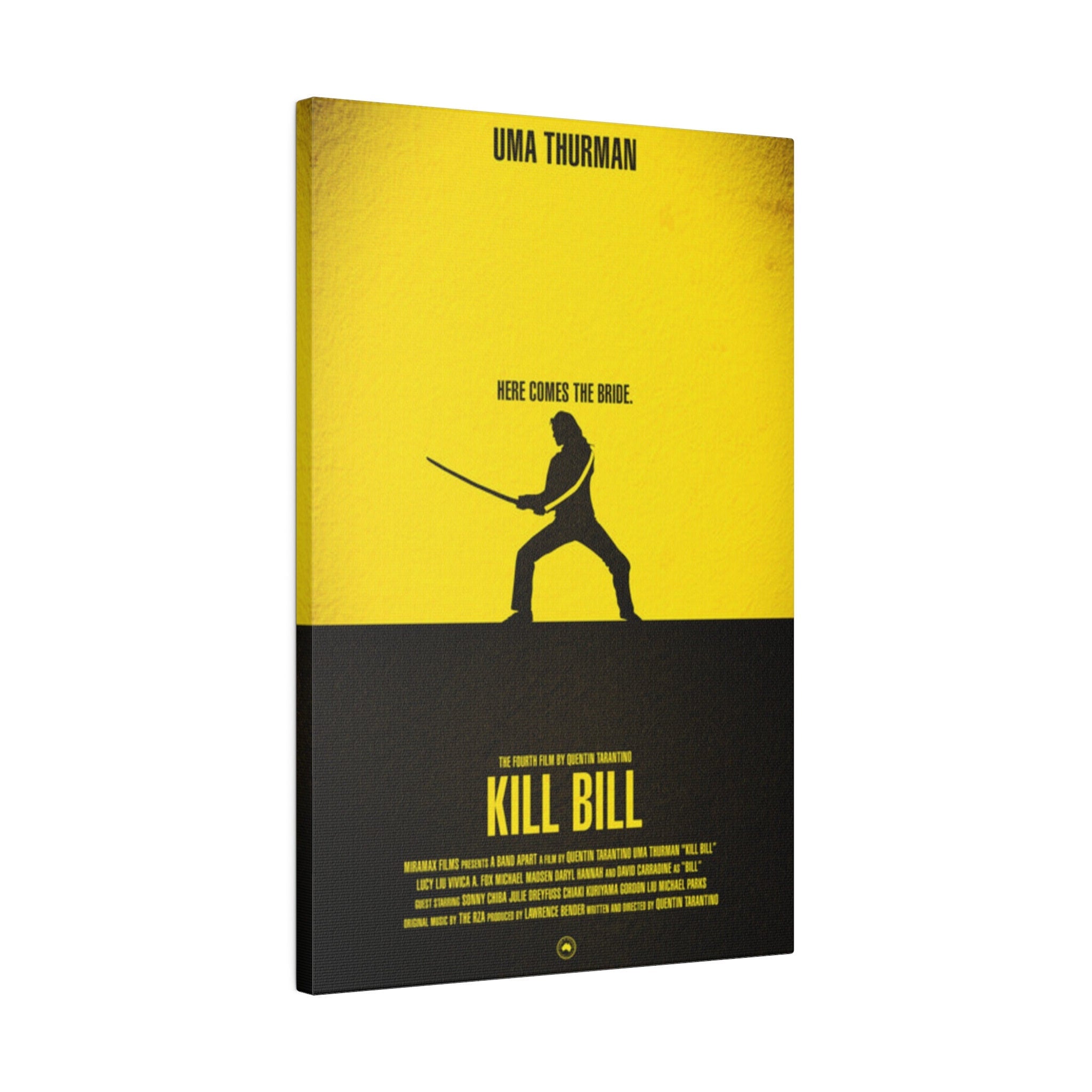 Kill Bill Movie Poster Custom Canvas Wall Print