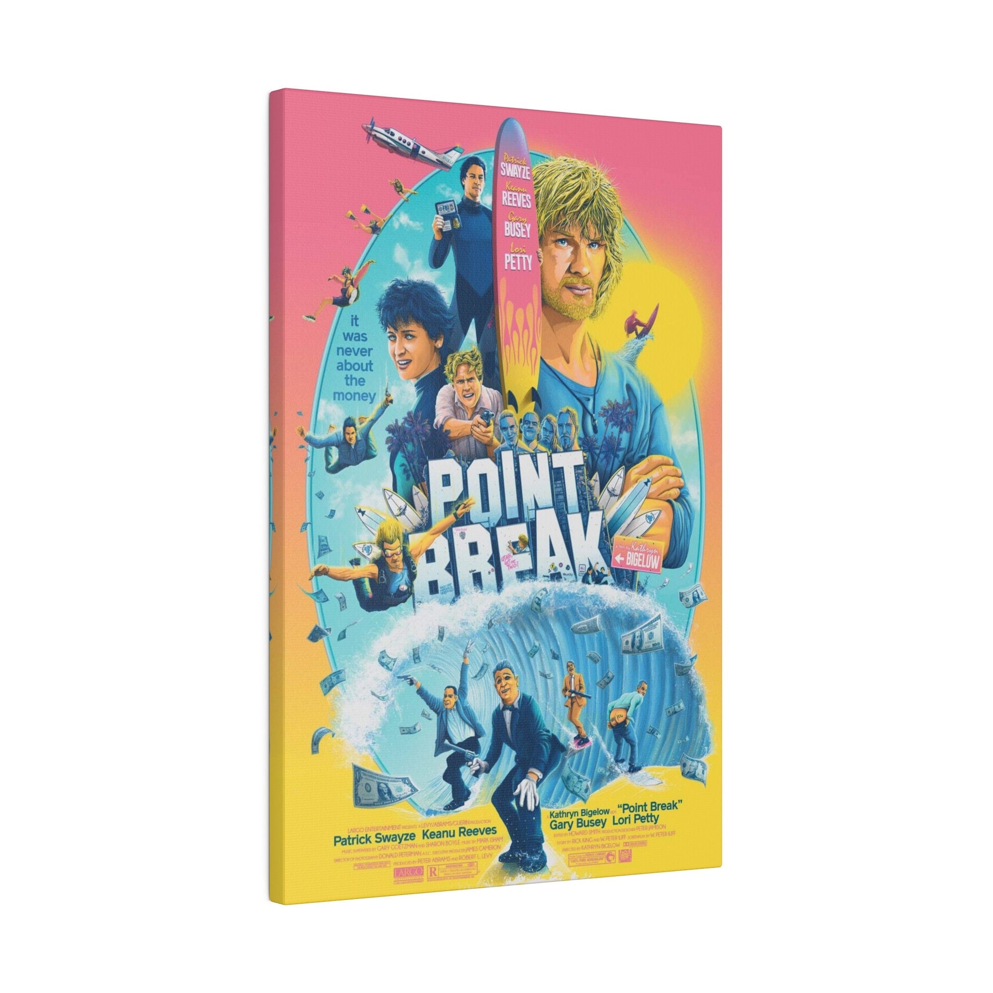 Point Break Gnarly Movie Poster Custom Canvas Wall Print