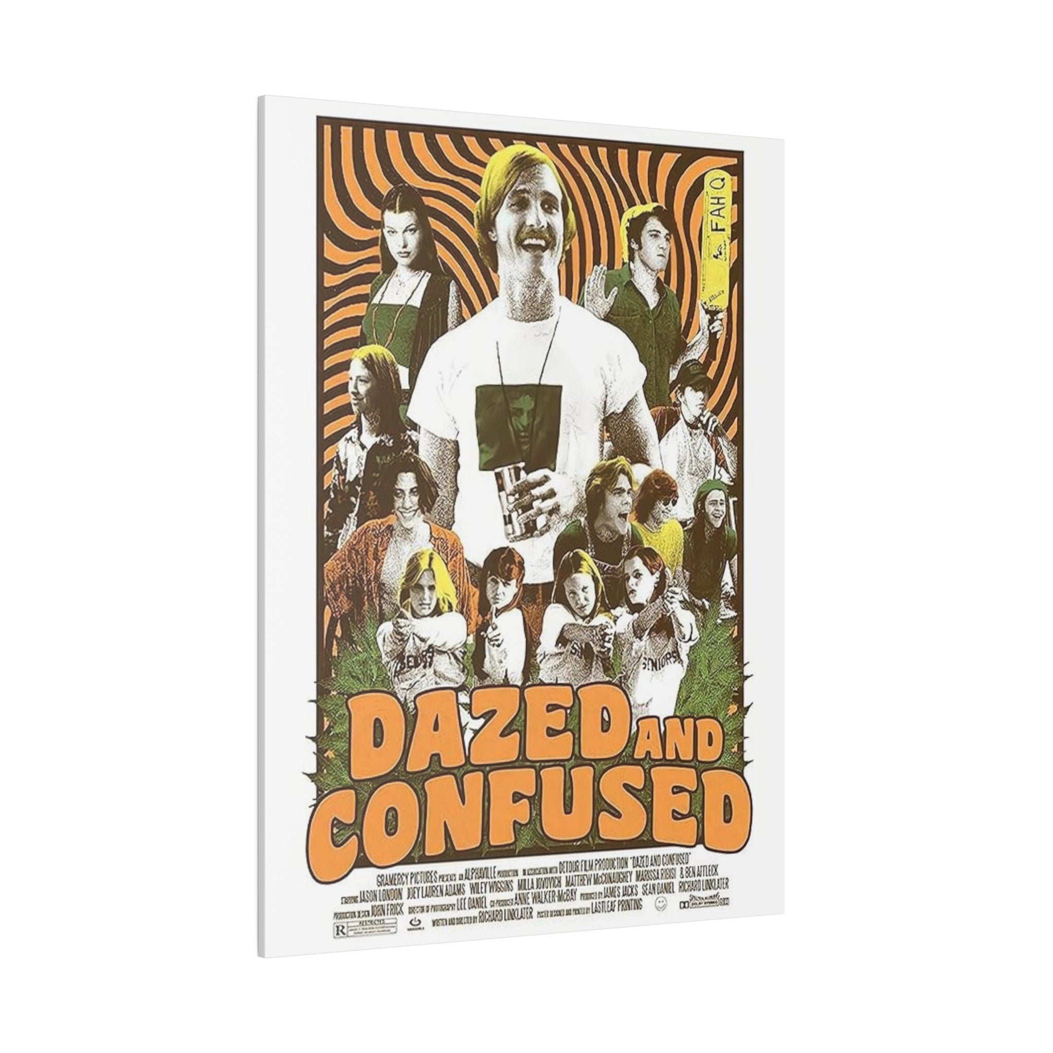 Dazed And Confused Movie Poster Custom Canvas Wall Print