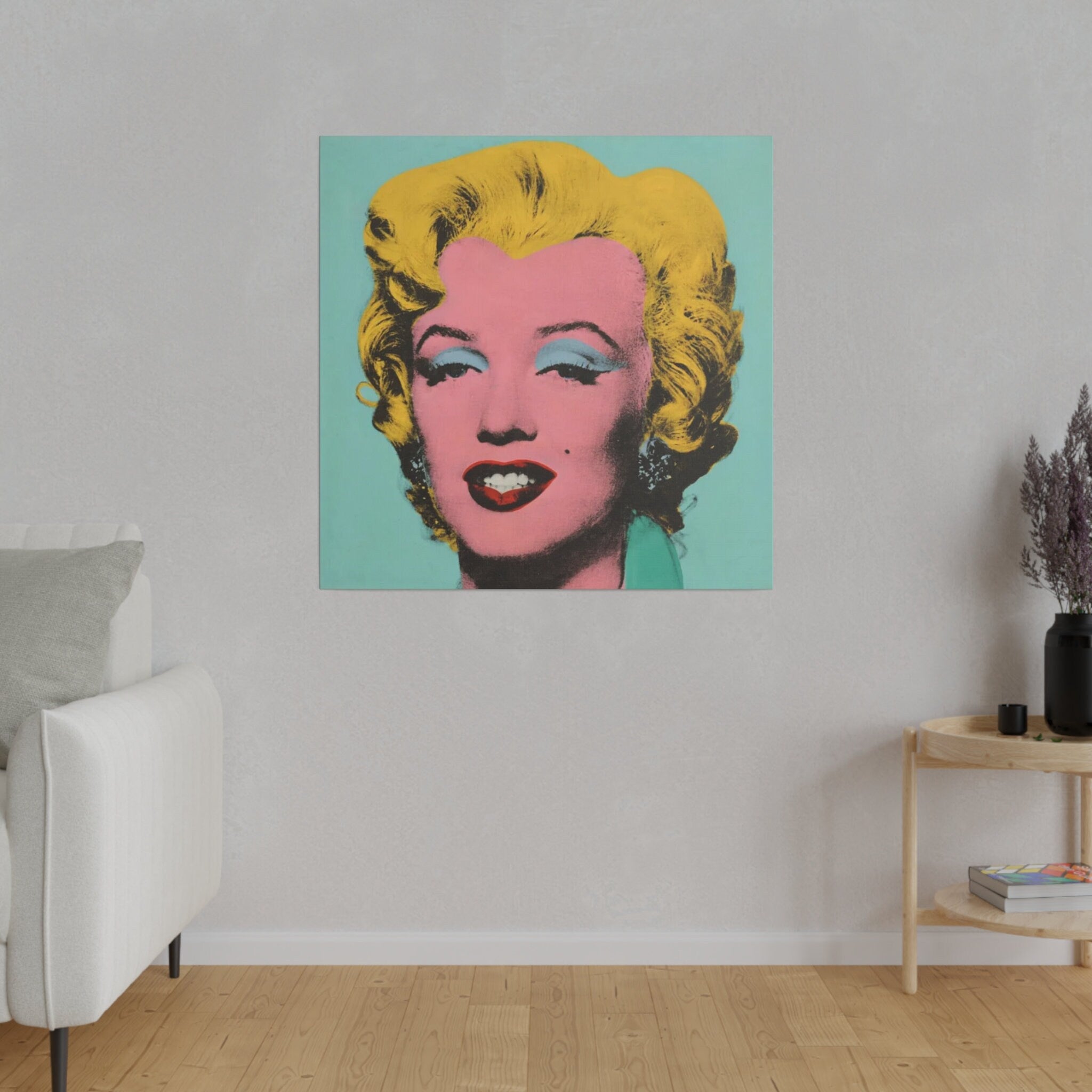 Marilyn Monroe Warhol Color Painting Custom Canvas Wall Print