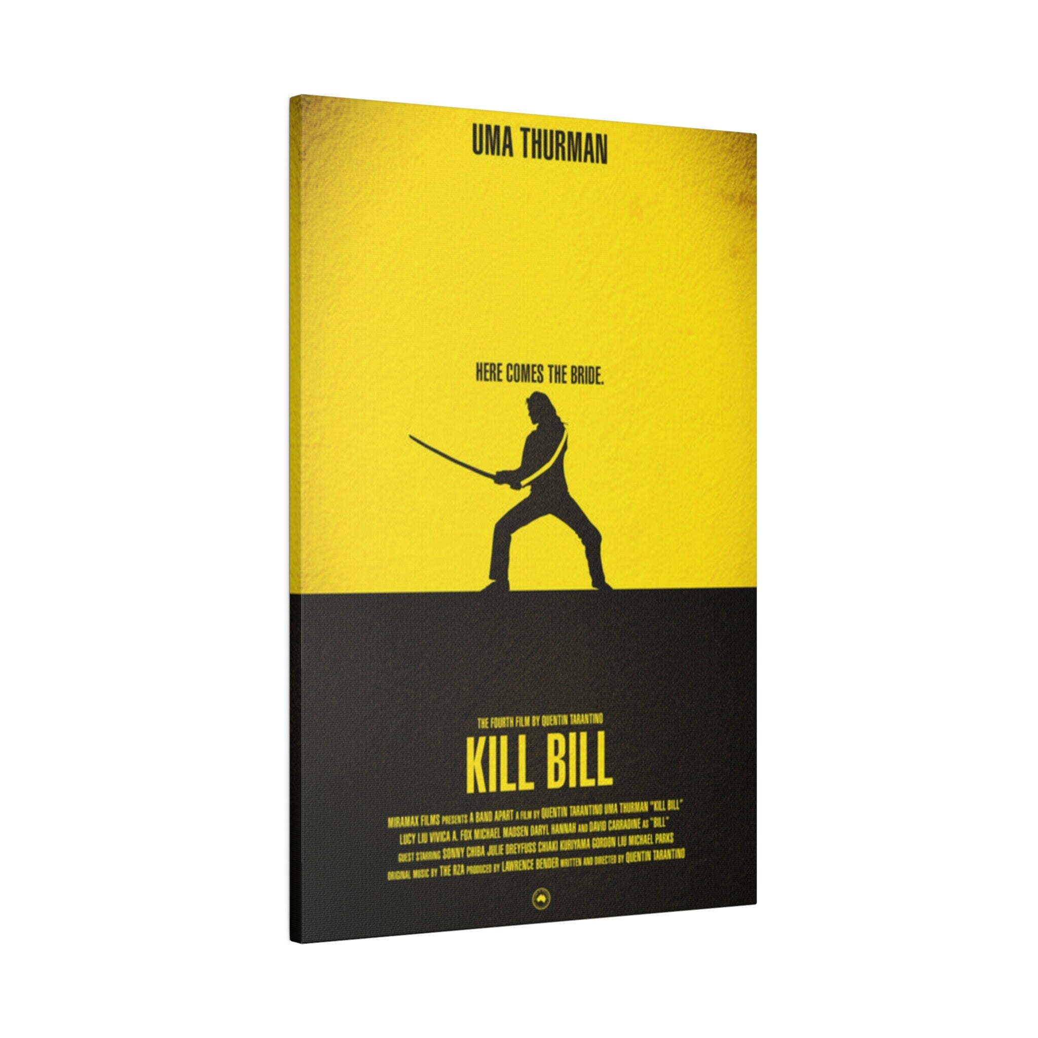 Kill Bill Movie Poster Custom Canvas Wall Print