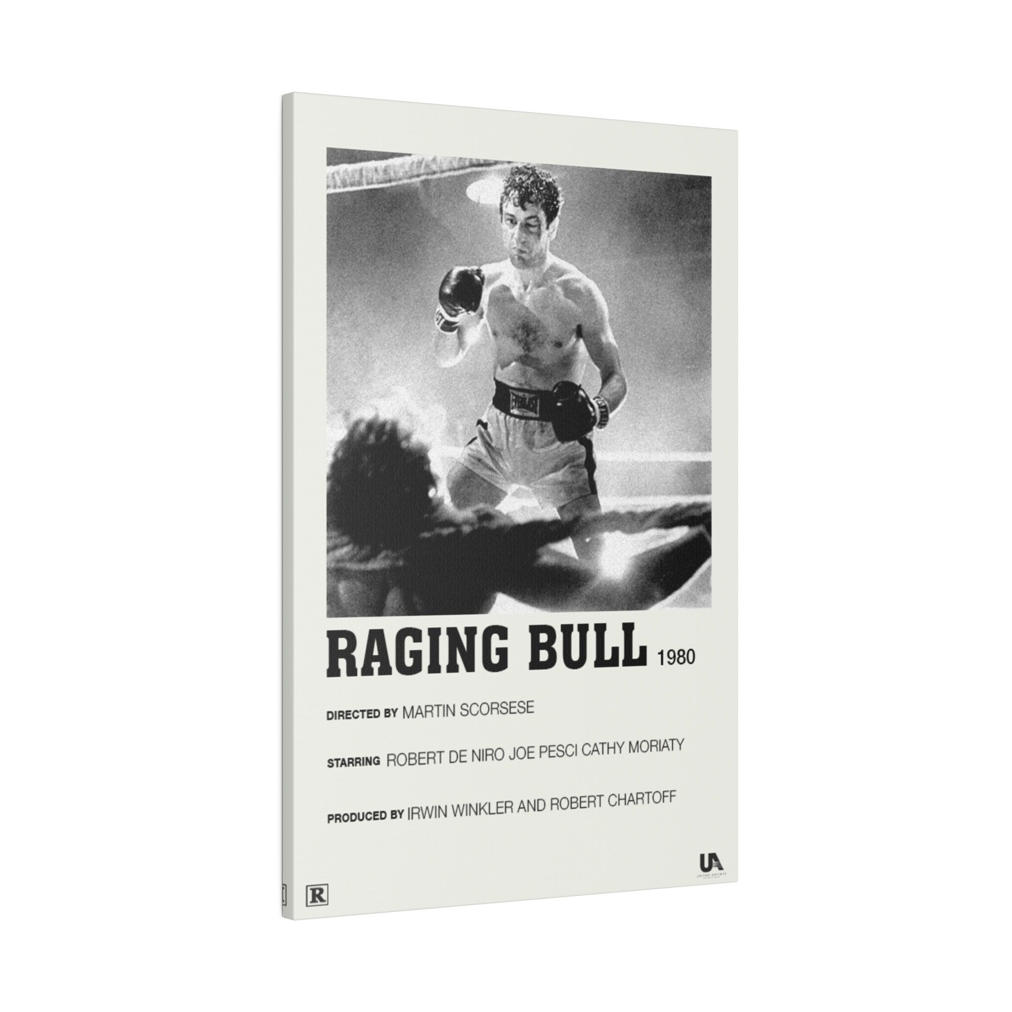 Raging Bull Minimalist Movie Poster Custom Canvas Wall Print