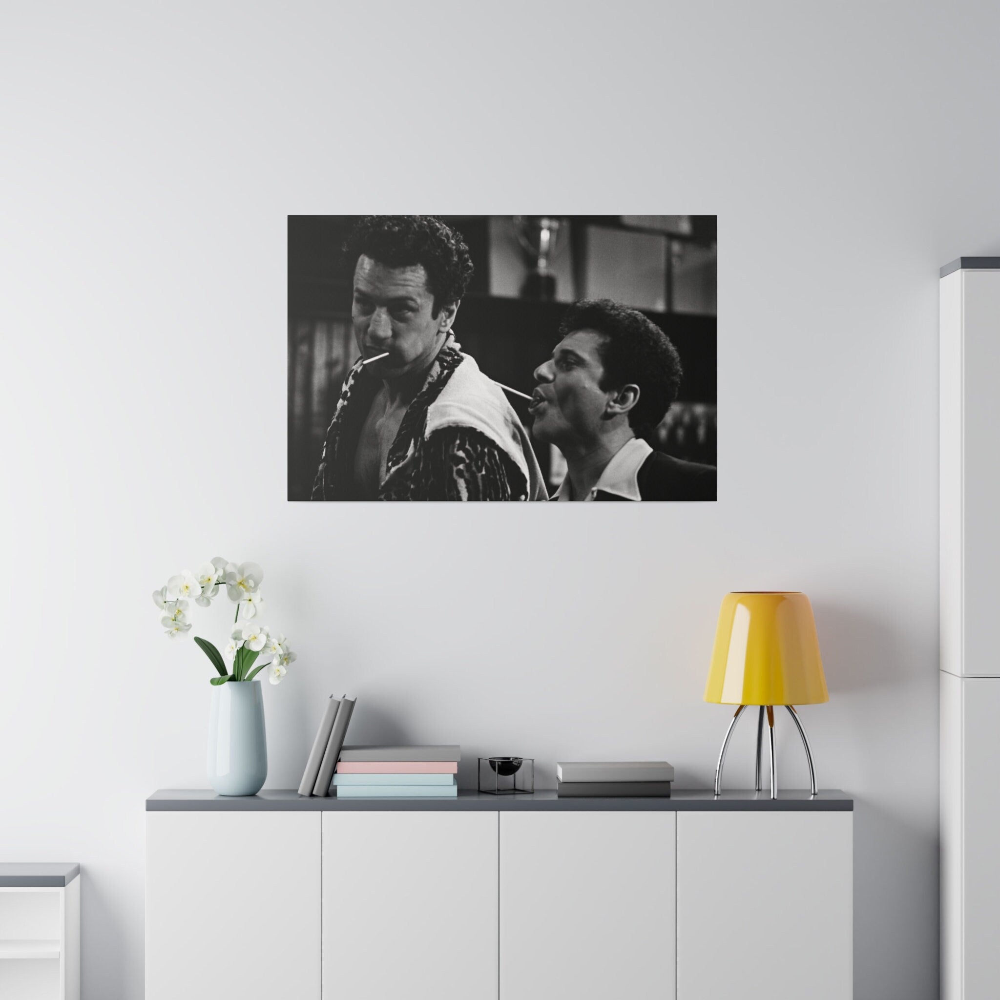 Raging Bull B/W Scene Deniro/Pesci Custom Canvas Wall Print