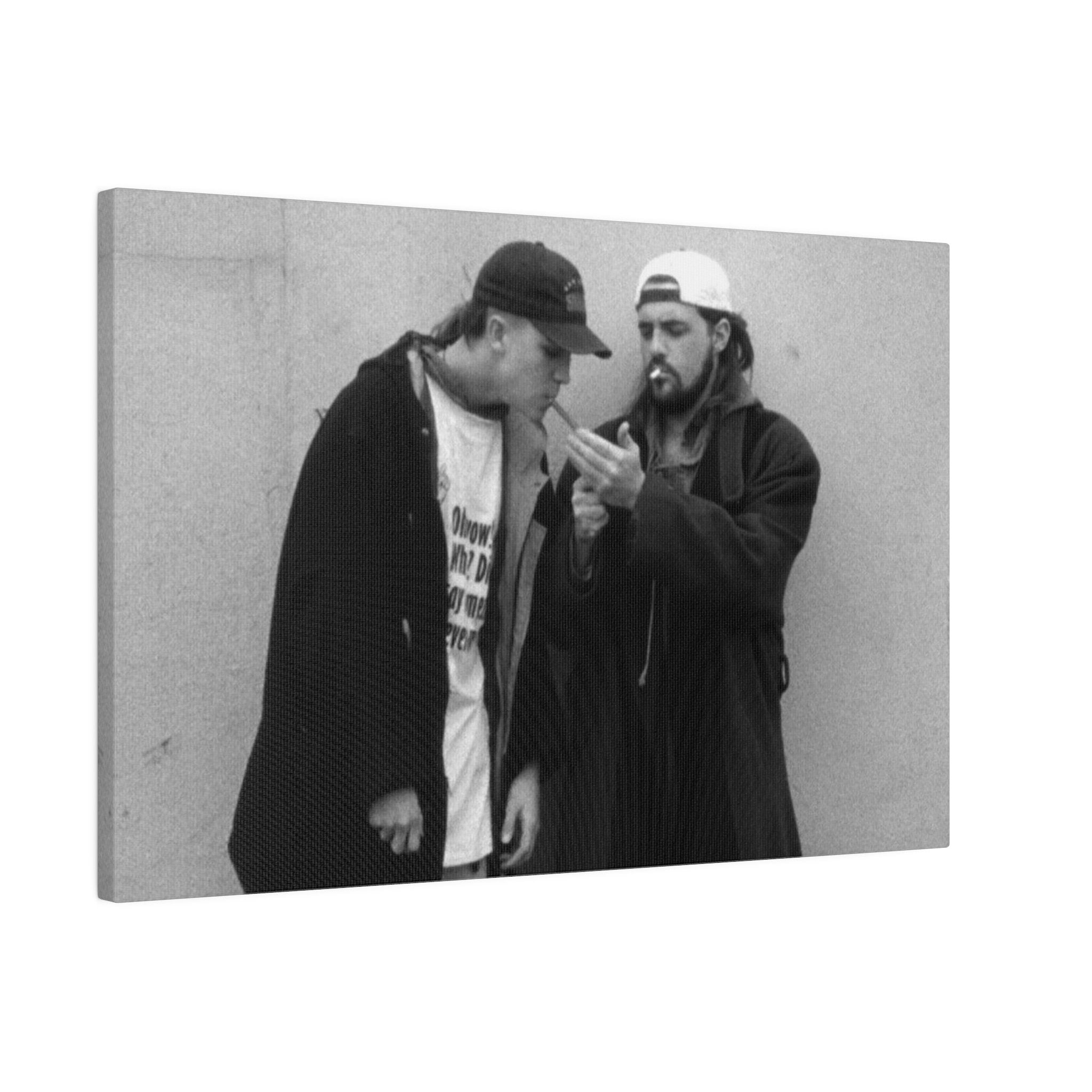 Clerks Jay & Silent Bob B/W Custom Canvas Wall Print