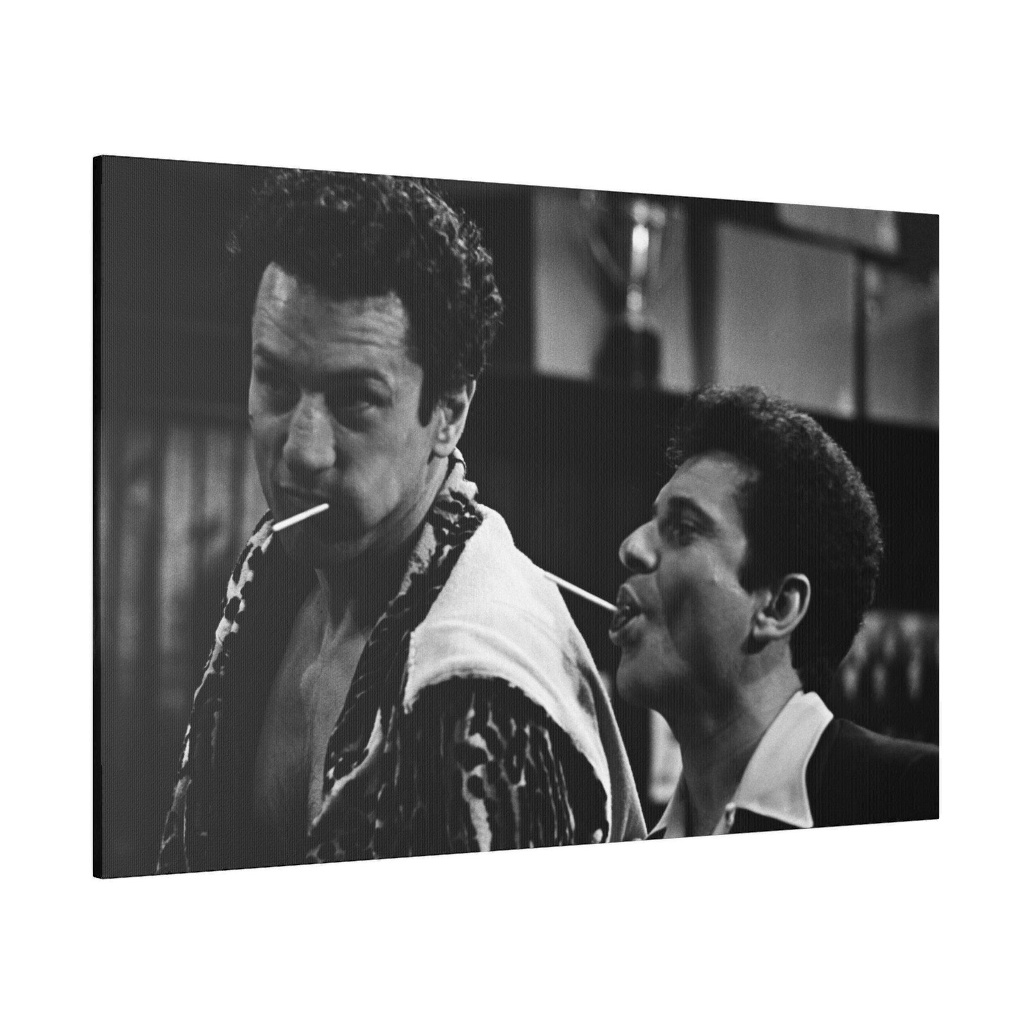 Raging Bull B/W Scene Deniro/Pesci Custom Canvas Wall Print