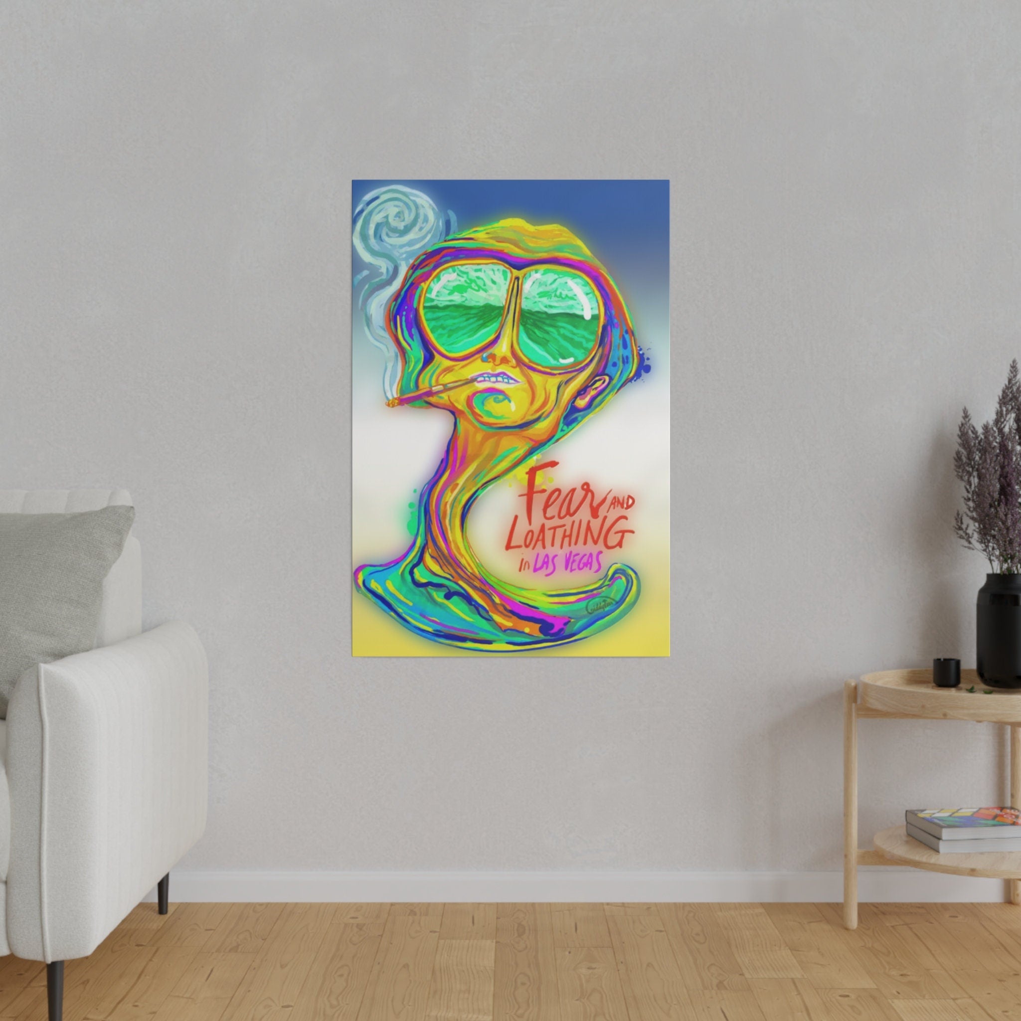 Fear and Loathing In Las Vegas Psychedelic Movie Poster Custom Canvas Wall Print