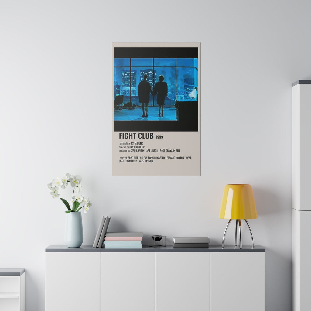 Fight Club Minimalist Movie Poster Custom Canvas Wall Print