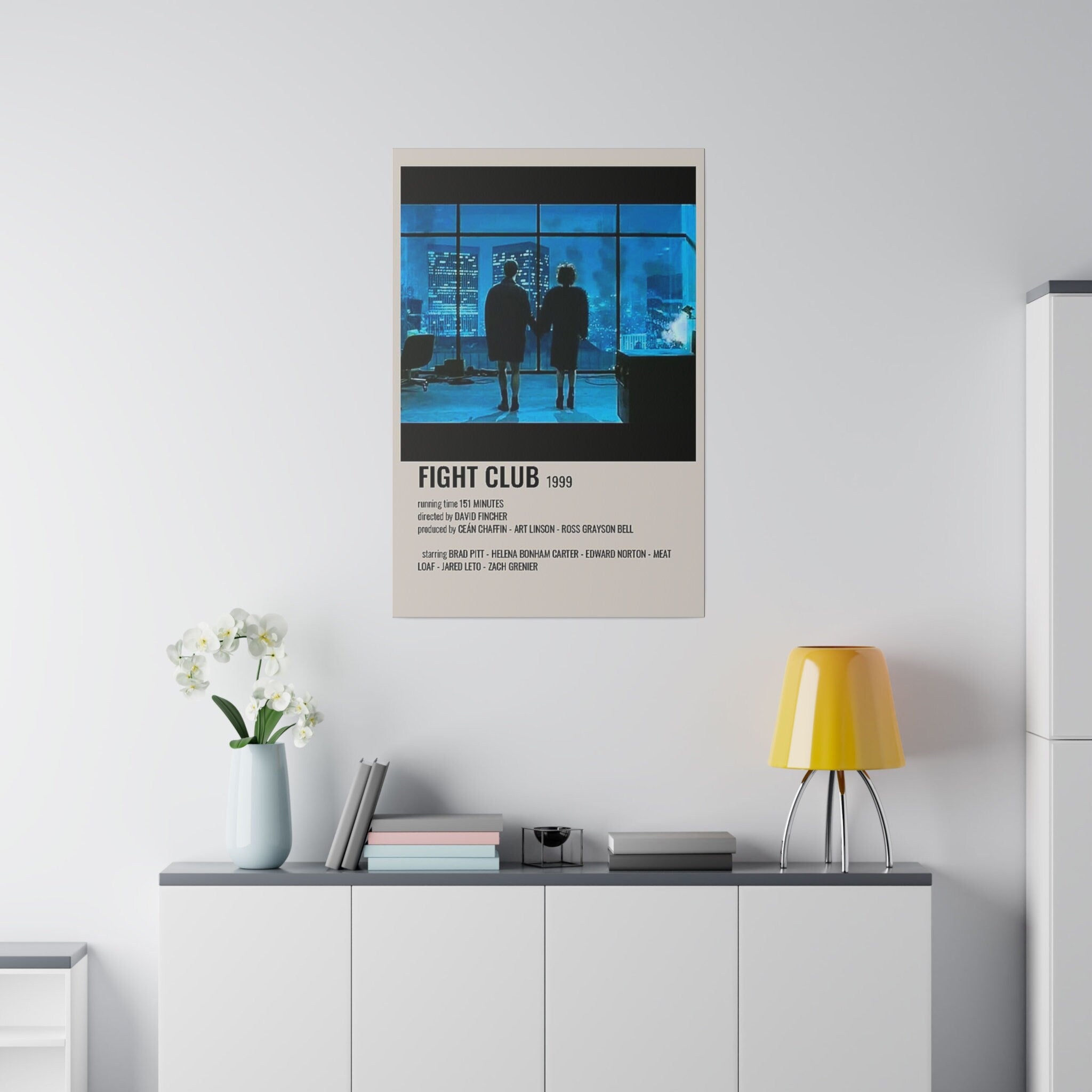 Fight Club Minimalist Movie Poster Custom Canvas Wall Print