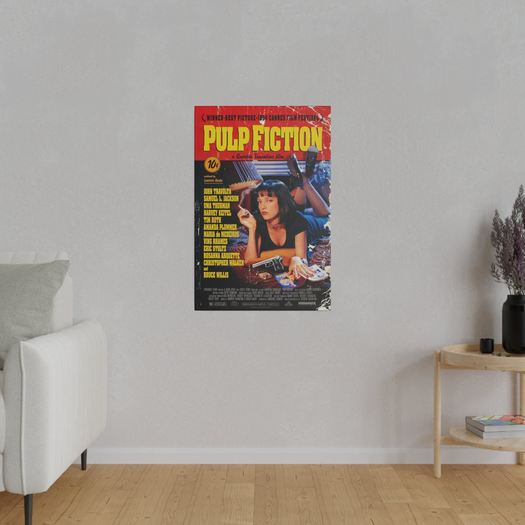 Pulp Fiction Movie Poster Custom Canvas Wall Print
