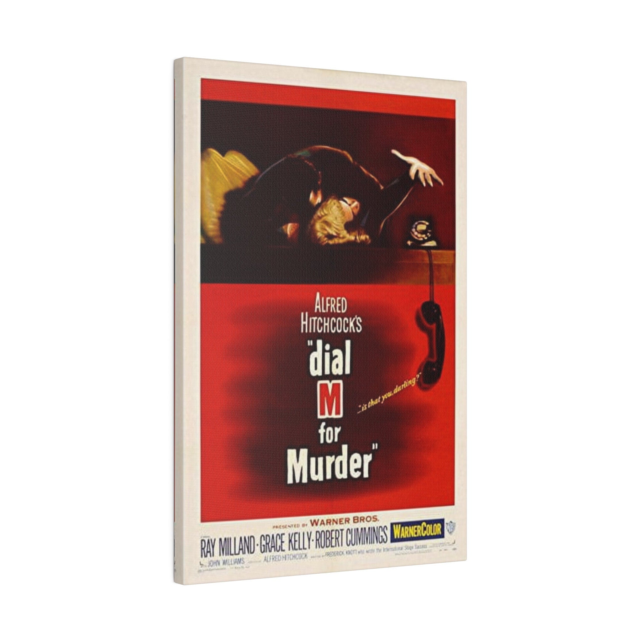 Alfred Hitchcock's Dial M For Murder Vintage Movie Poster Custom Canvas Wall Print