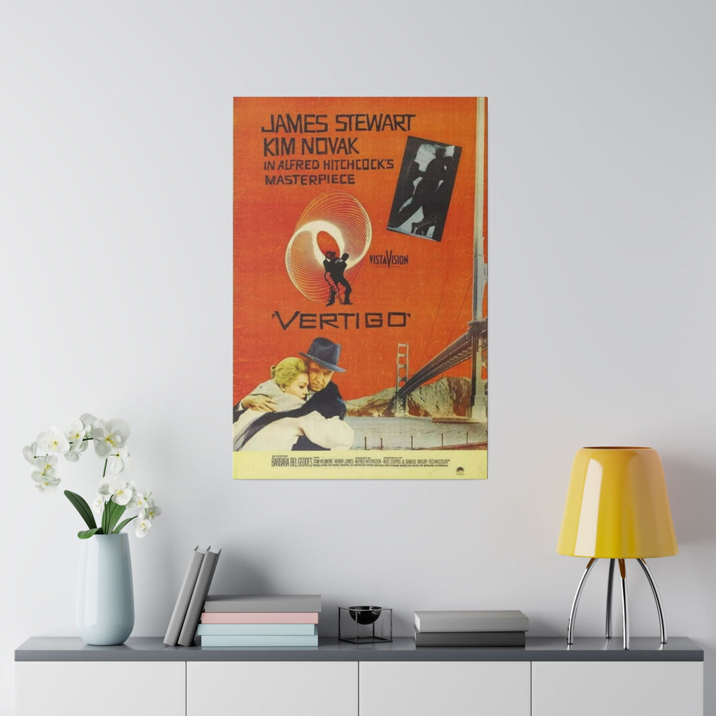 Alfred Hitchcock's Vertigo Vintage Movie Poster Custom Canvas Wall Print