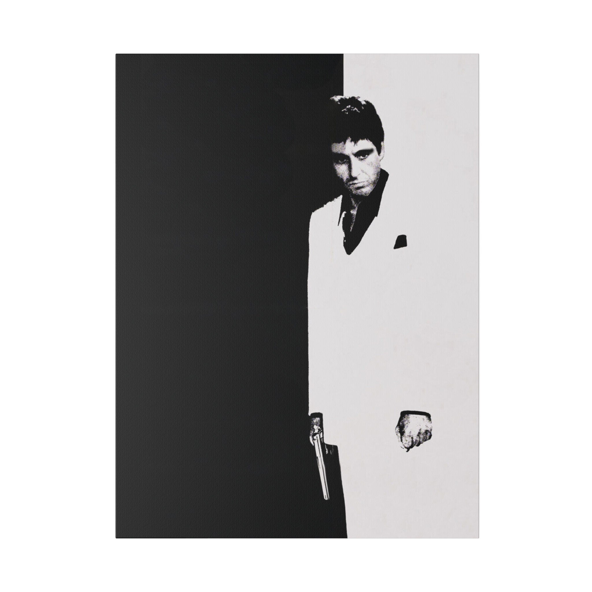 Scarface Tony Montana B/W Custom Canvas Wall Print