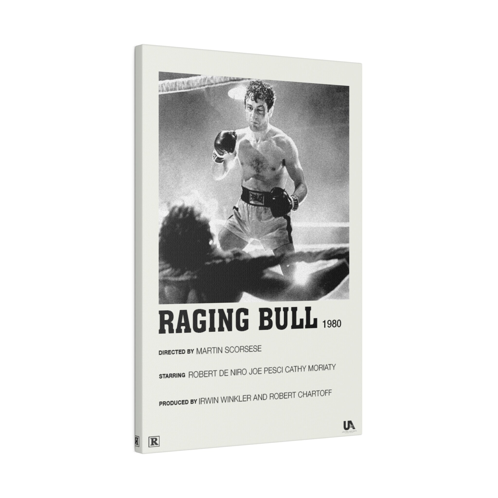 Raging Bull Minimalist Movie Poster Custom Canvas Wall Print