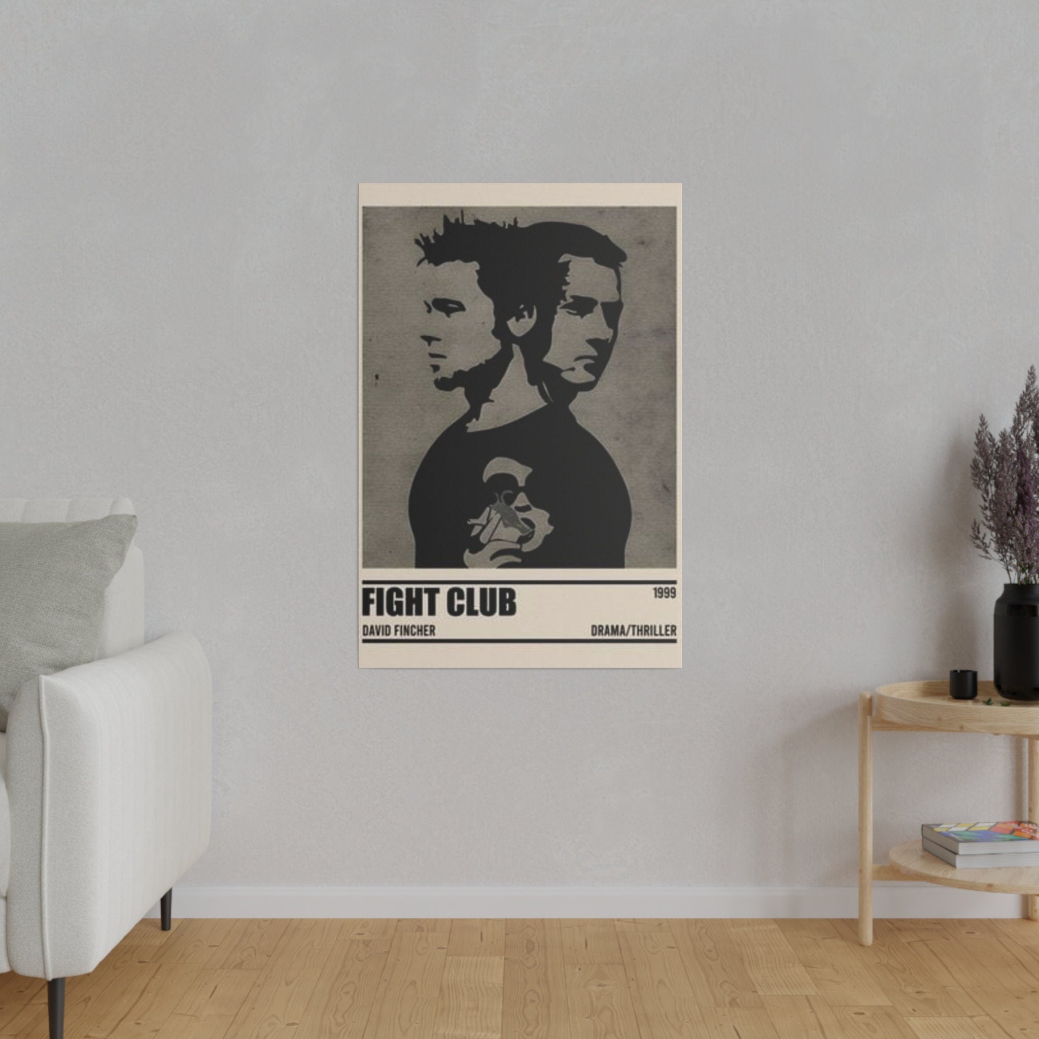 Fight Club Minimalist Movie Poster Custom Canvas Wall Print
