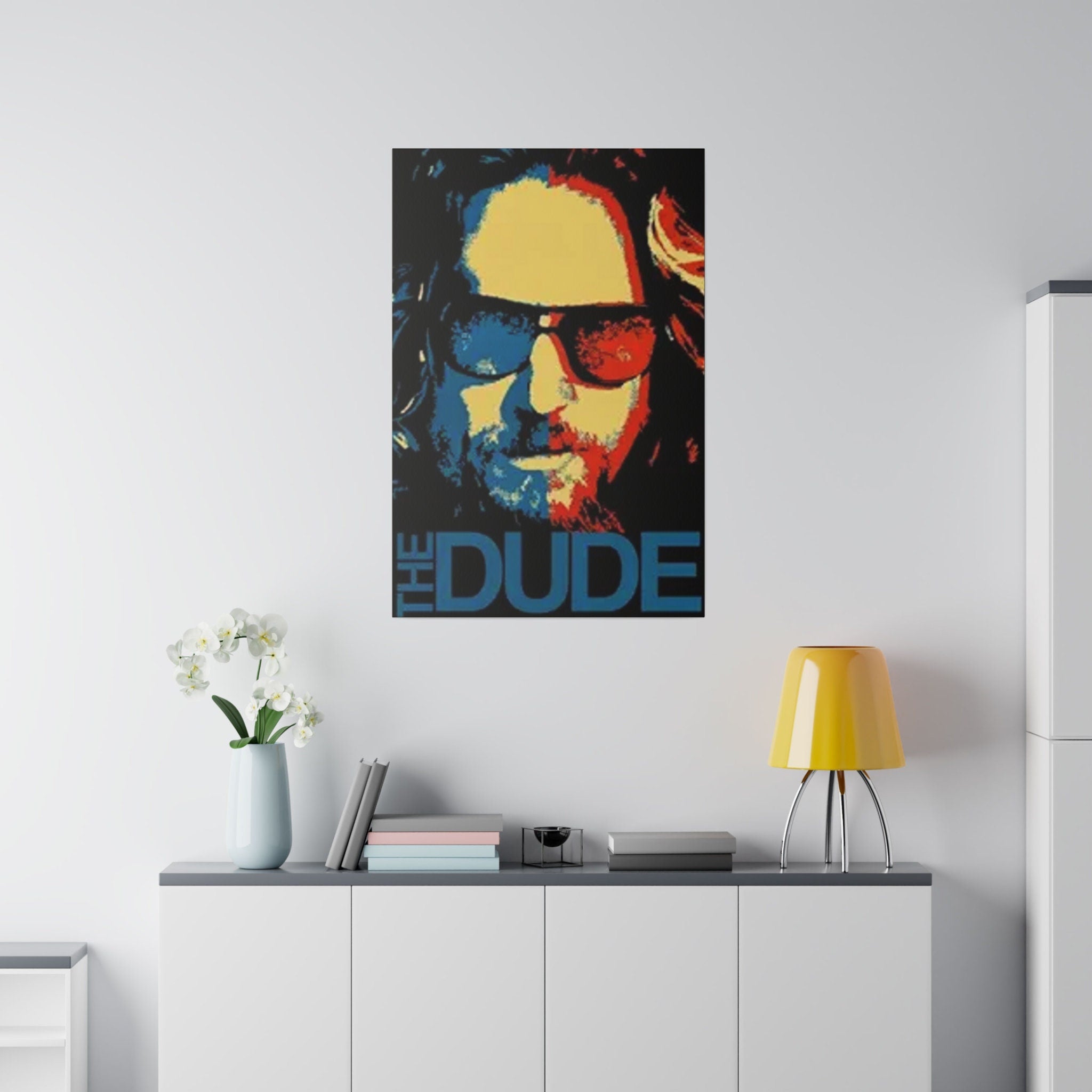 The Big Lebowski The Dude Abstract Poster Custom Canvas Wall Print