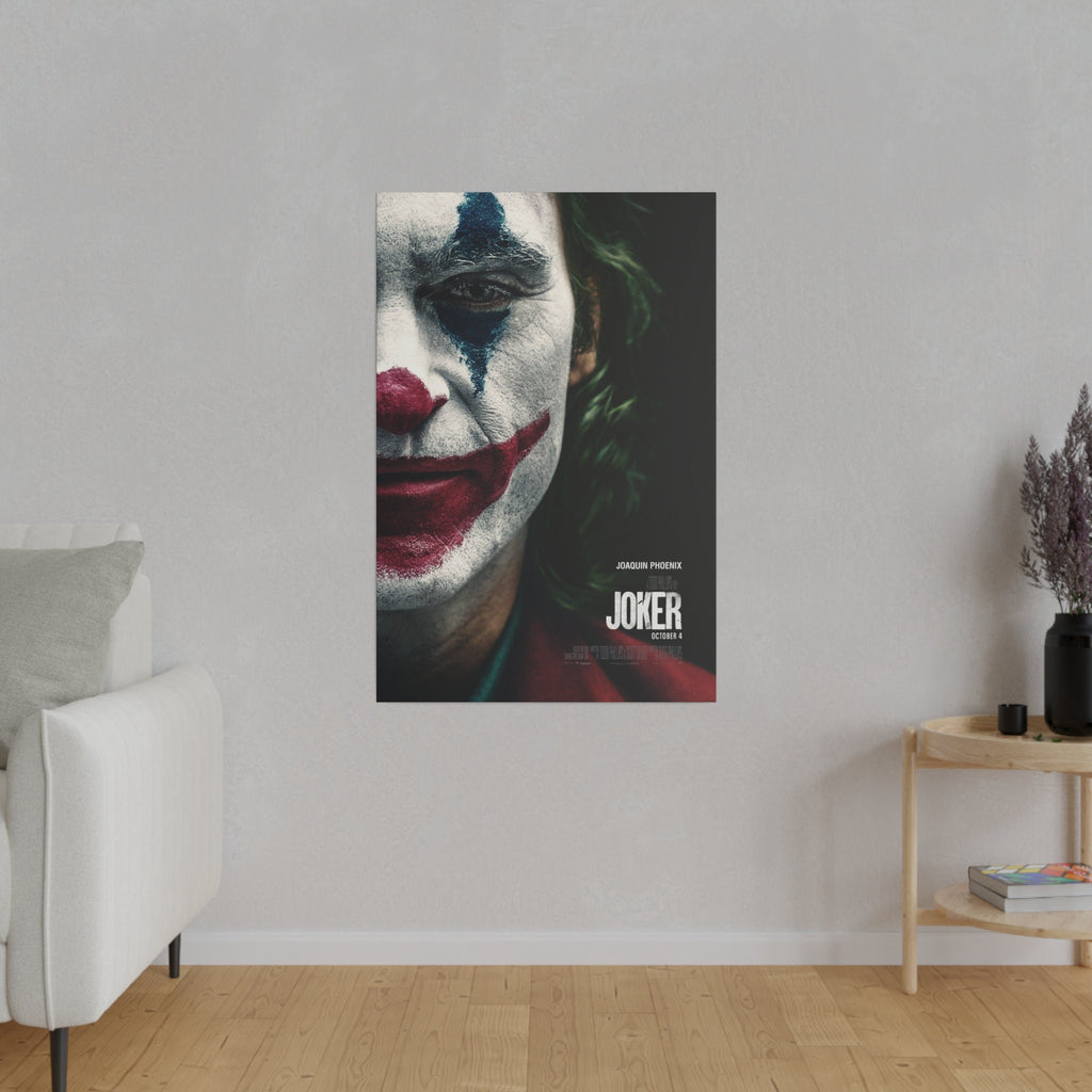 Joker Movie Poster Custom Canvas Wall Print