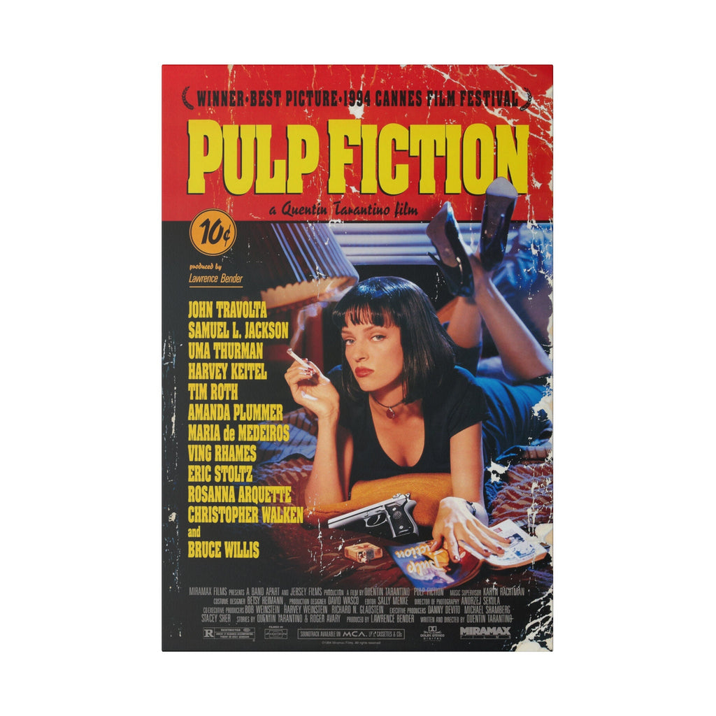Pulp Fiction Movie Poster Custom Canvas Wall Print