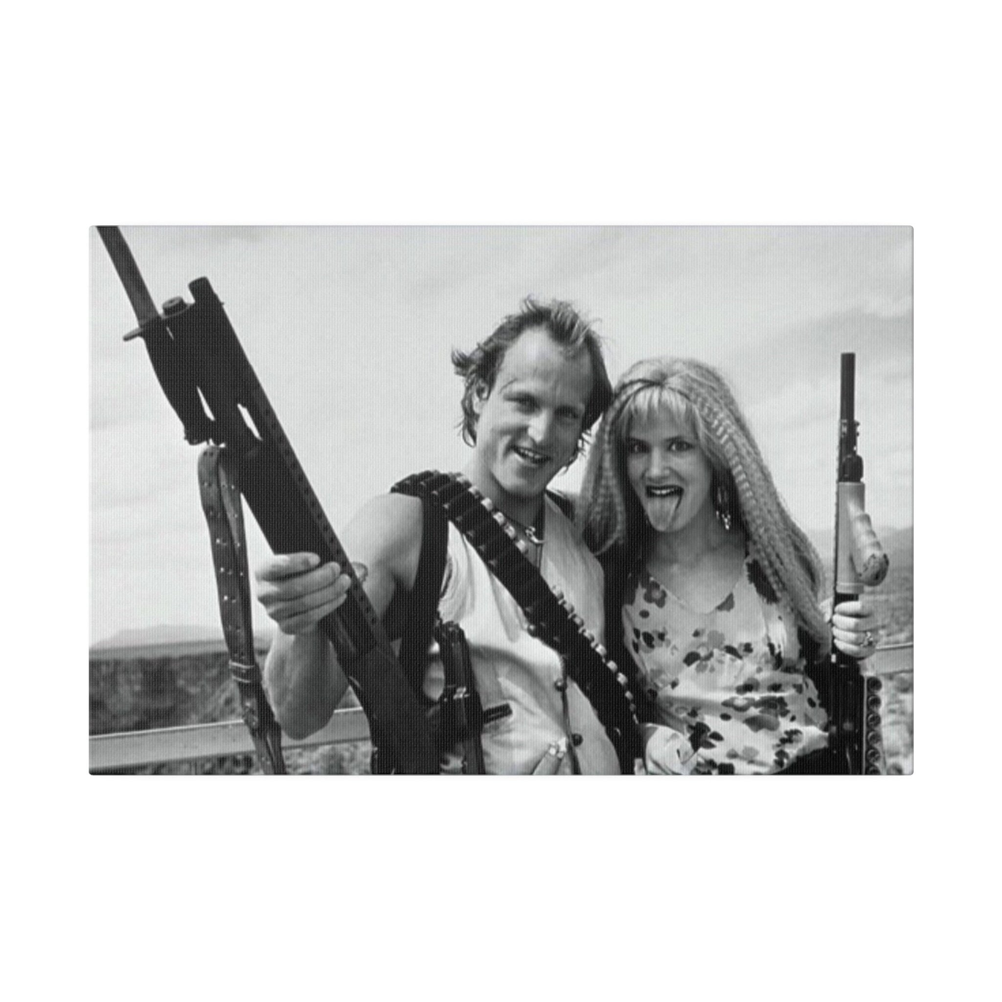Natural Born Killers Mickey and Mallory B/W Custom Canvas Wall Print
