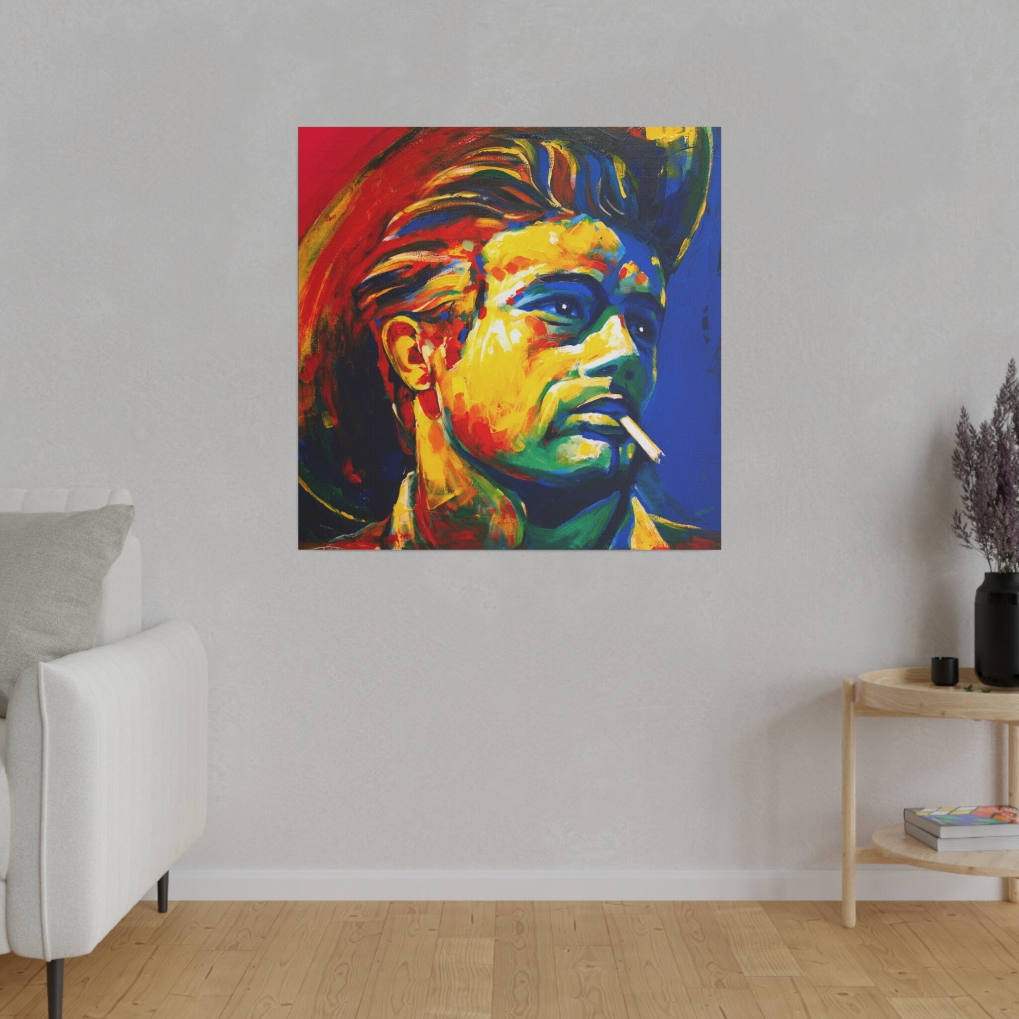 James Dean Abstract Color Painting Custom Canvas Wall Print