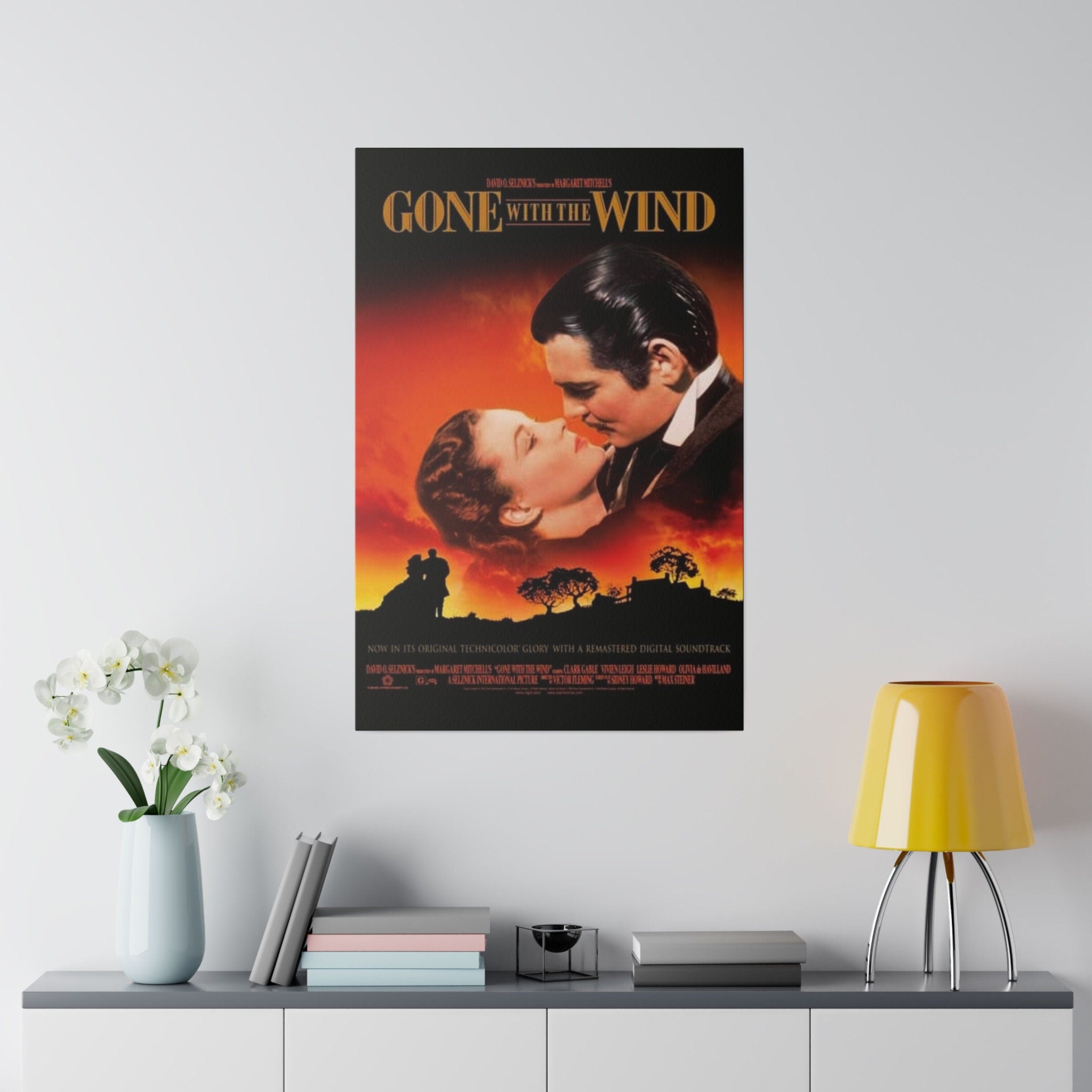 Gone With The Wind Movie Poster Custom Canvas Wall Print
