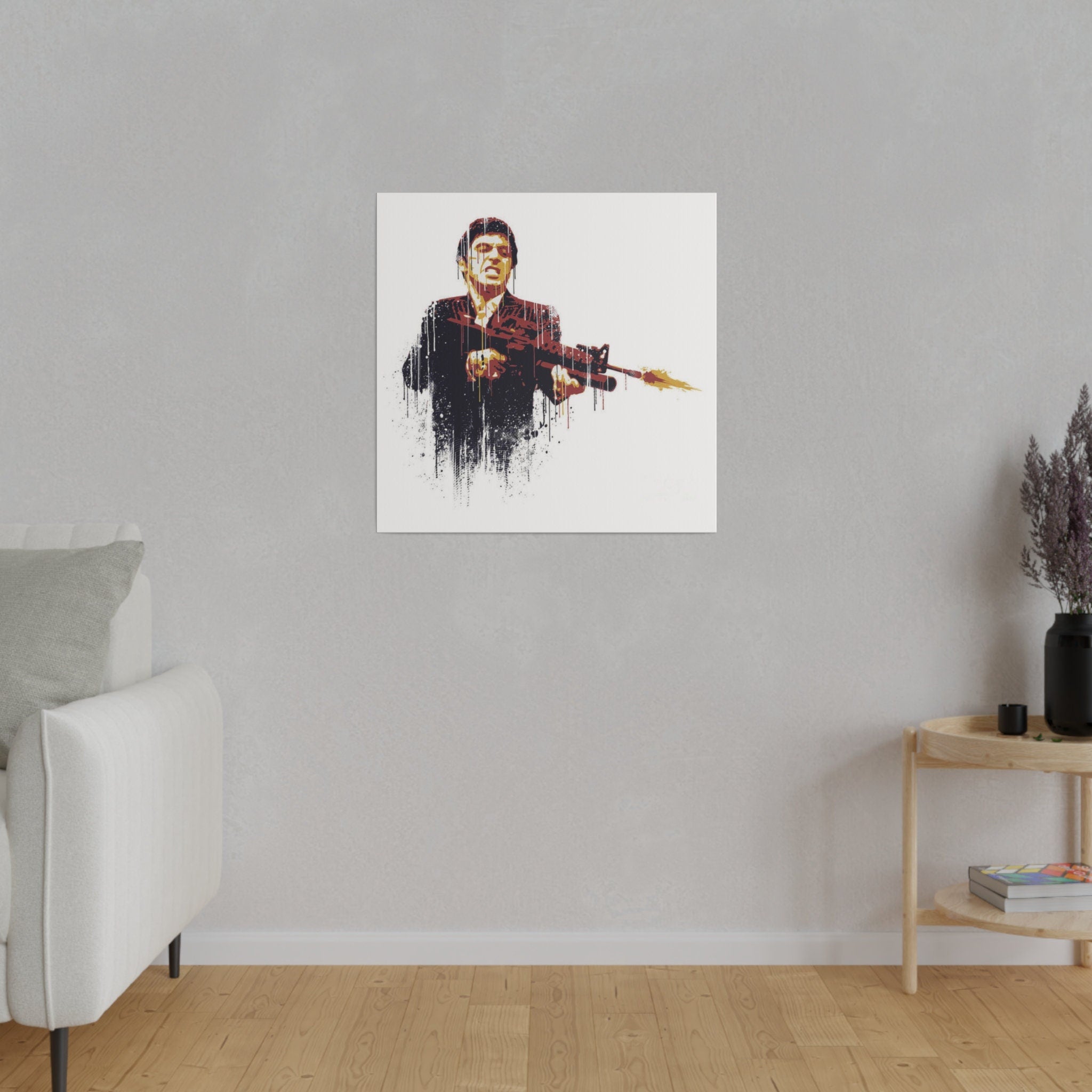 Scarface Little Friend Abstract Custom Canvas Wall Print