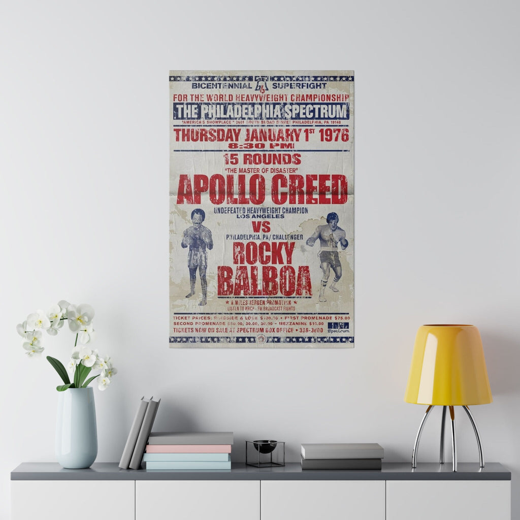 Rocky Vs. Apollo Fight Poster Custom Canvas Wall Print