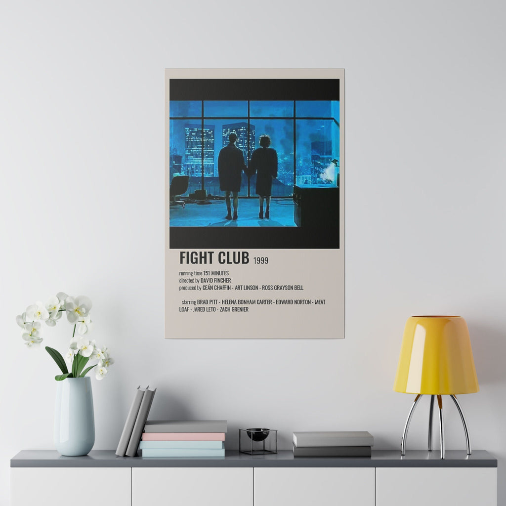 Fight Club Minimalist Movie Poster Custom Canvas Wall Print