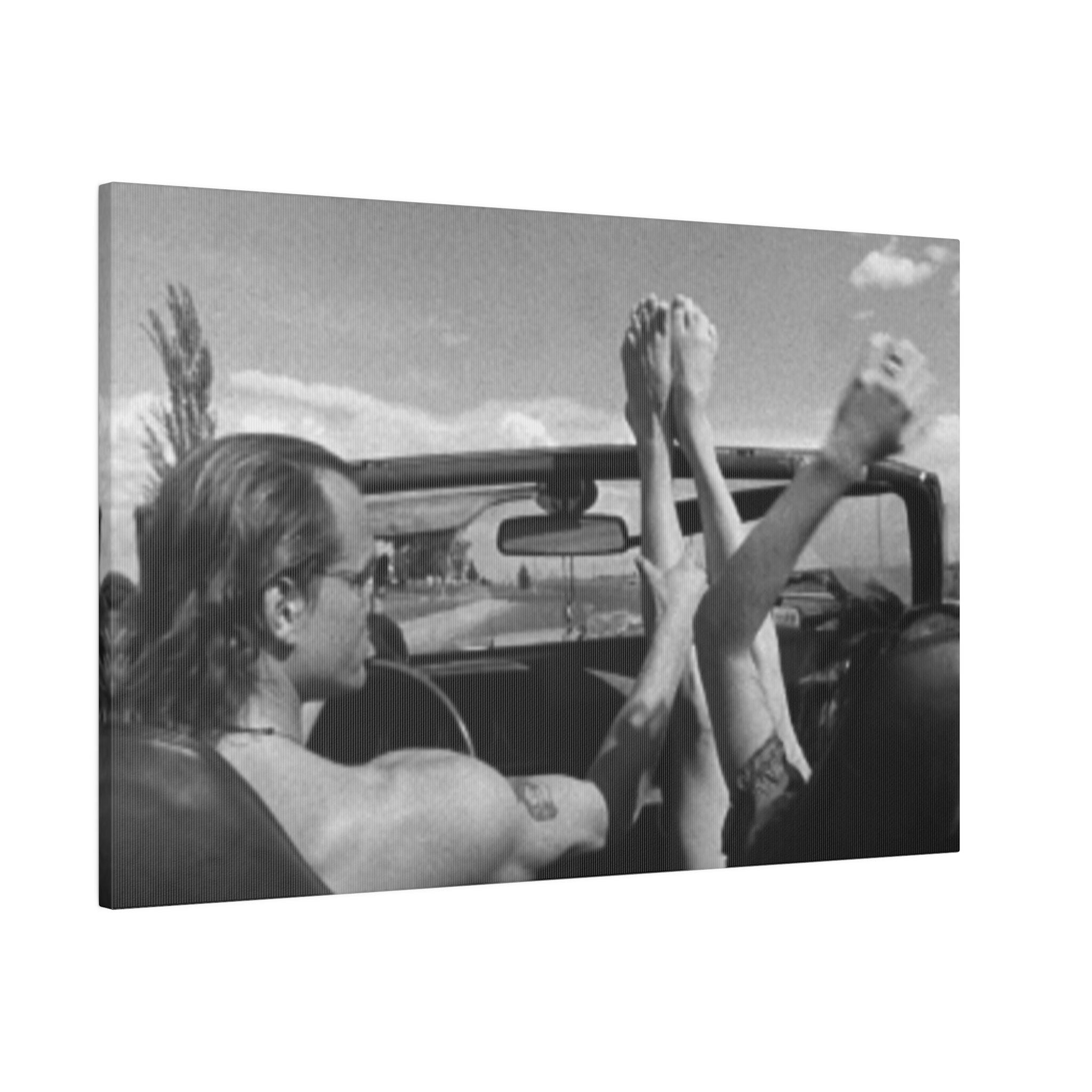 Natural Born Killers Freedom B/W Custom Canvas Wall Print